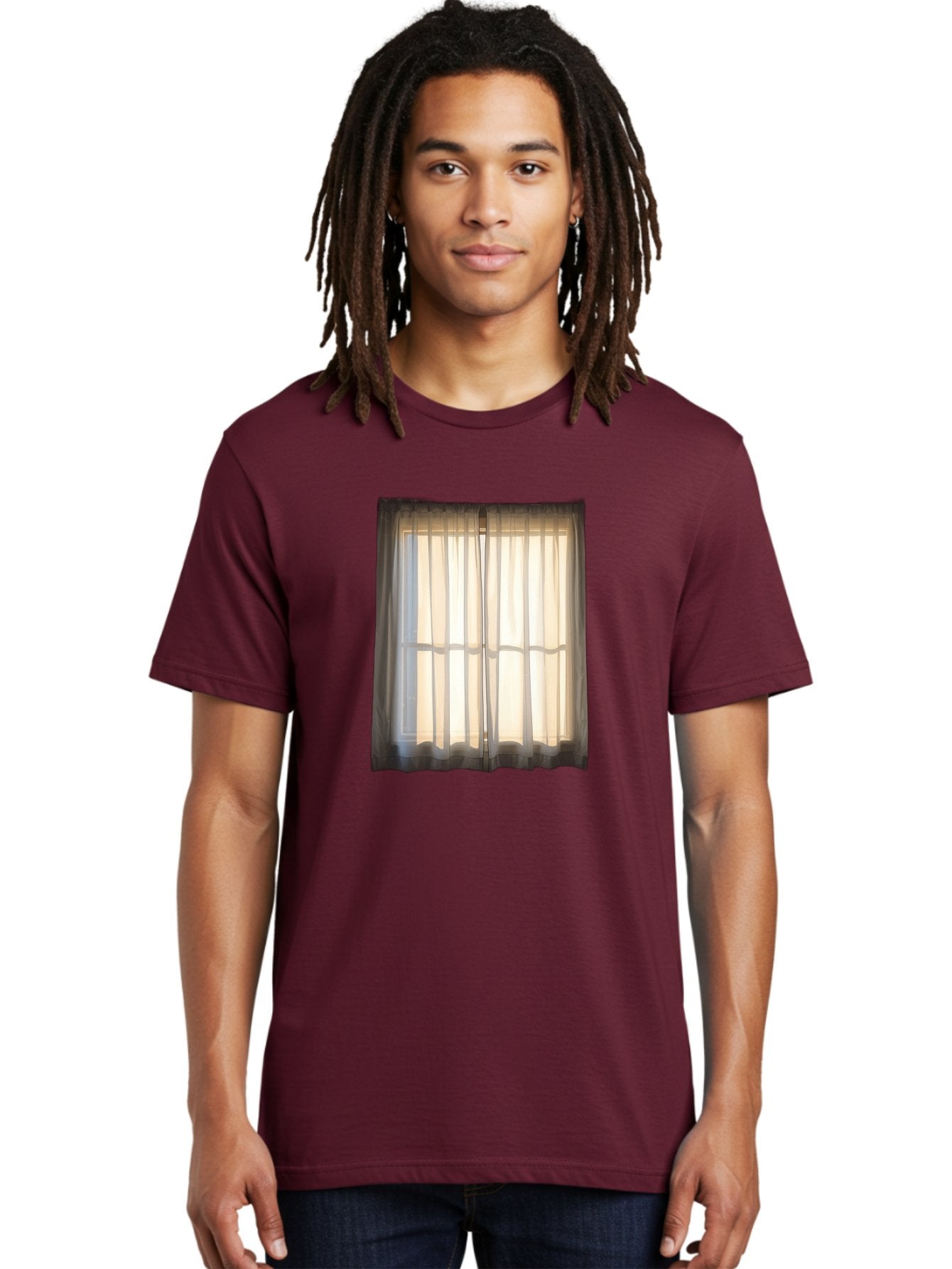 Window-With-Curtains-1 Men'S Graphic Tee, 100% Cotton, Comfortable Casual Summer Wear, Machine Washable, Vintage Camera, Old Camera, Antique Camera, Black Camera, Classic Photography, Photography Equipment, Nostalgic Device, Film Camera, Baf666 25