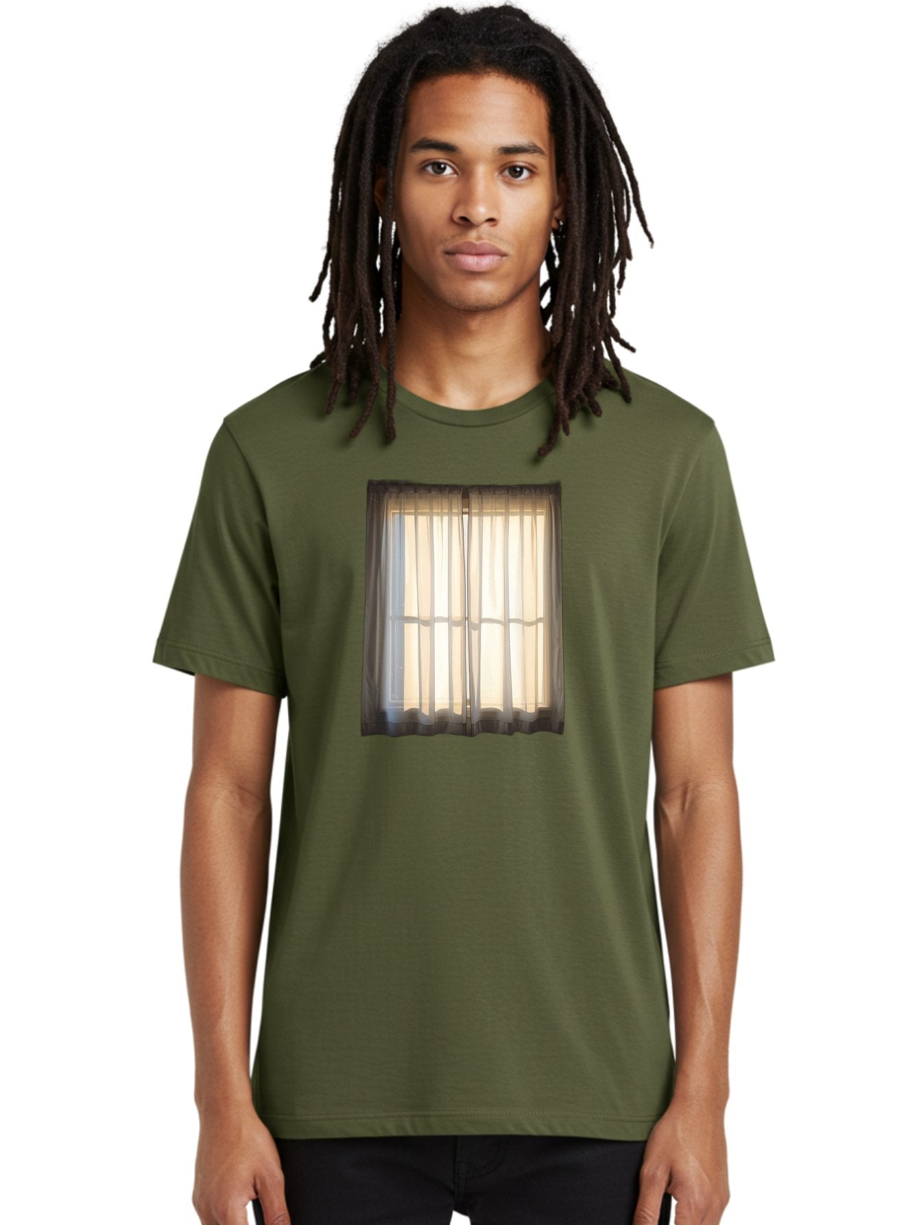 Window-With-Curtains-1 Men'S Graphic Tee, 100% Cotton, Comfortable Casual Summer Wear, Machine Washable, Vintage Camera, Old Camera, Antique Camera, Black Camera, Classic Photography, Photography Equipment, Nostalgic Device, Film Camera, Baf666 17