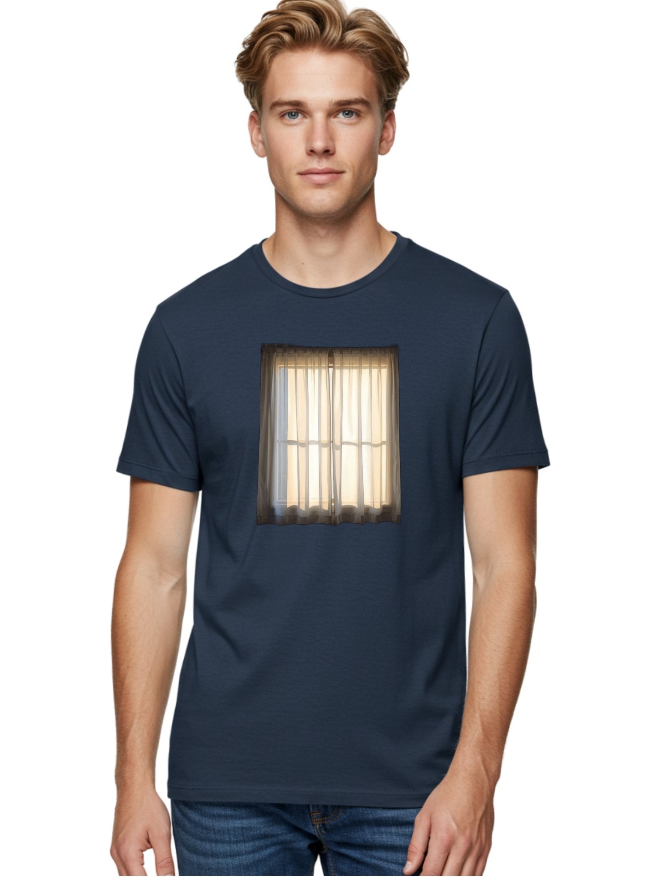 Window-With-Curtains-1 Men'S Graphic Tee, 100% Cotton, Comfortable Casual Summer Wear, Machine Washable, Vintage Camera, Old Camera, Antique Camera, Black Camera, Classic Photography, Photography Equipment, Nostalgic Device, Film Camera, Baf666 27