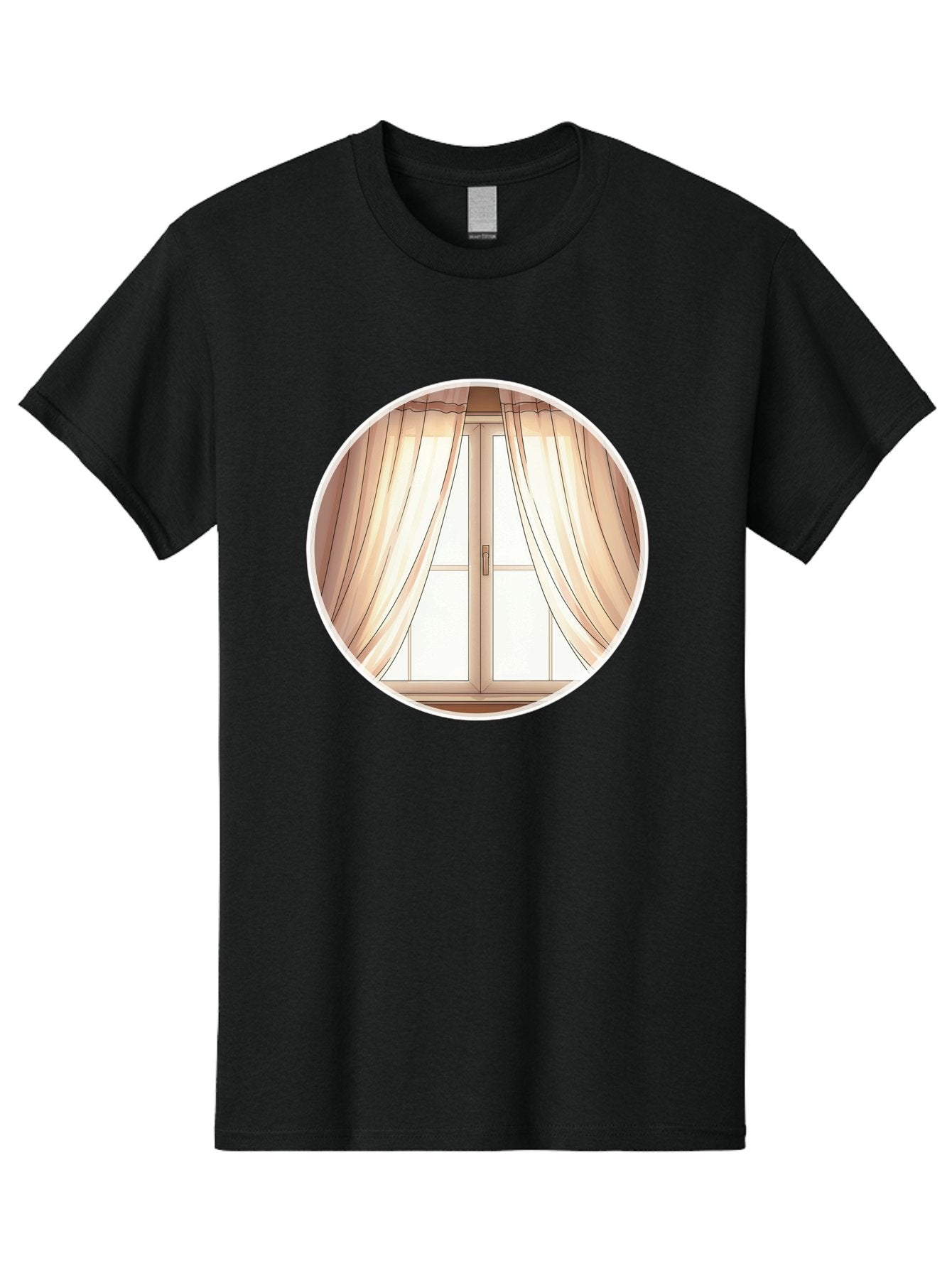 Window-With-Curtains Men'S Graphic Tee, 100% Cotton, Comfortable Casual Summer Wear, Machine Washable, Vintage Camera, Old Camera, Antique Camera, Black Camera, Classic Photography, Photography Equipment, Nostalgic Device, Film Camera, Baf667 8