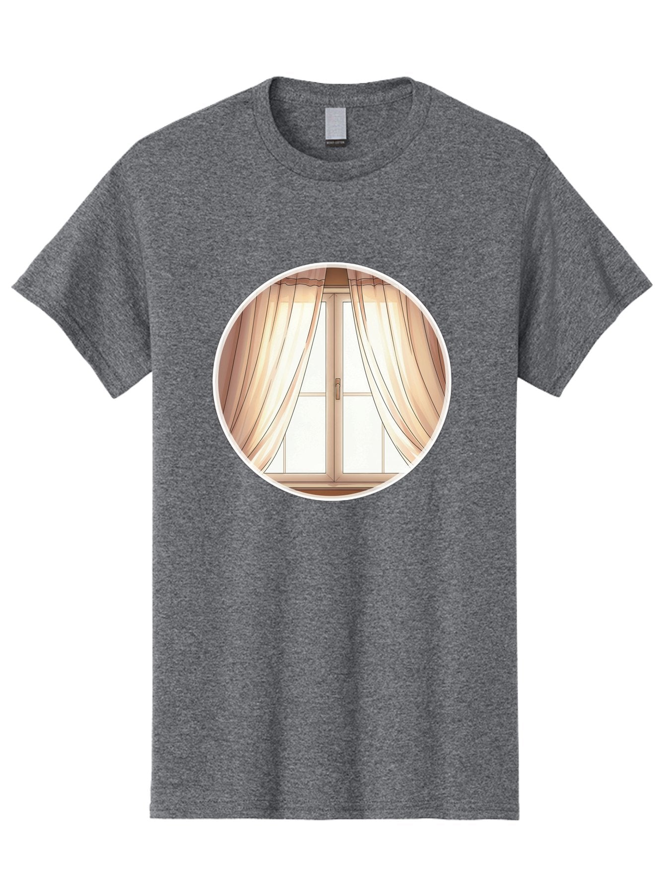 Window-With-Curtains Men'S Graphic Tee, 100% Cotton, Comfortable Casual Summer Wear, Machine Washable, Vintage Camera, Old Camera, Antique Camera, Black Camera, Classic Photography, Photography Equipment, Nostalgic Device, Film Camera, Baf667 3