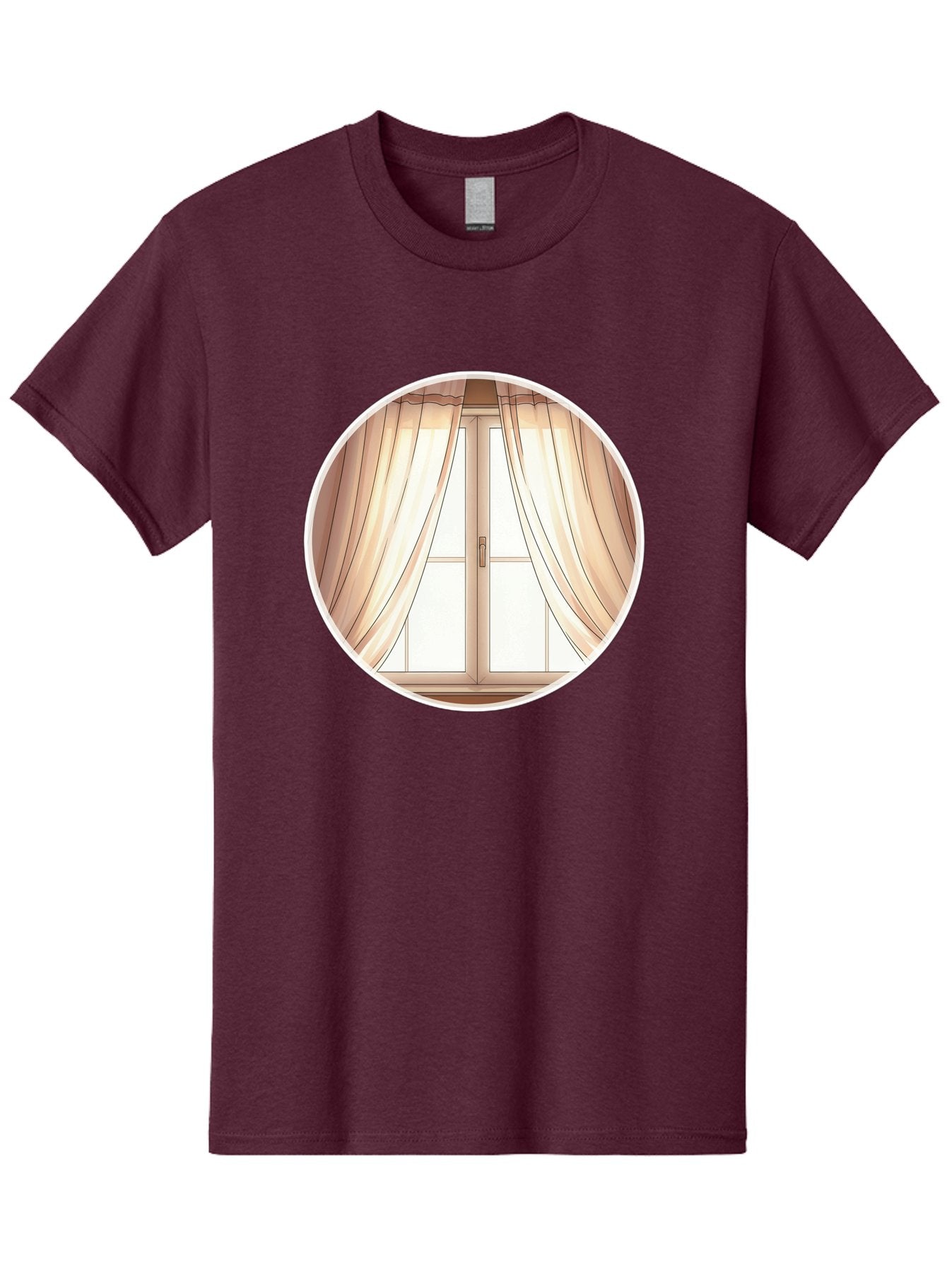 Window-With-Curtains Men'S Graphic Tee, 100% Cotton, Comfortable Casual Summer Wear, Machine Washable, Vintage Camera, Old Camera, Antique Camera, Black Camera, Classic Photography, Photography Equipment, Nostalgic Device, Film Camera, Baf667 13