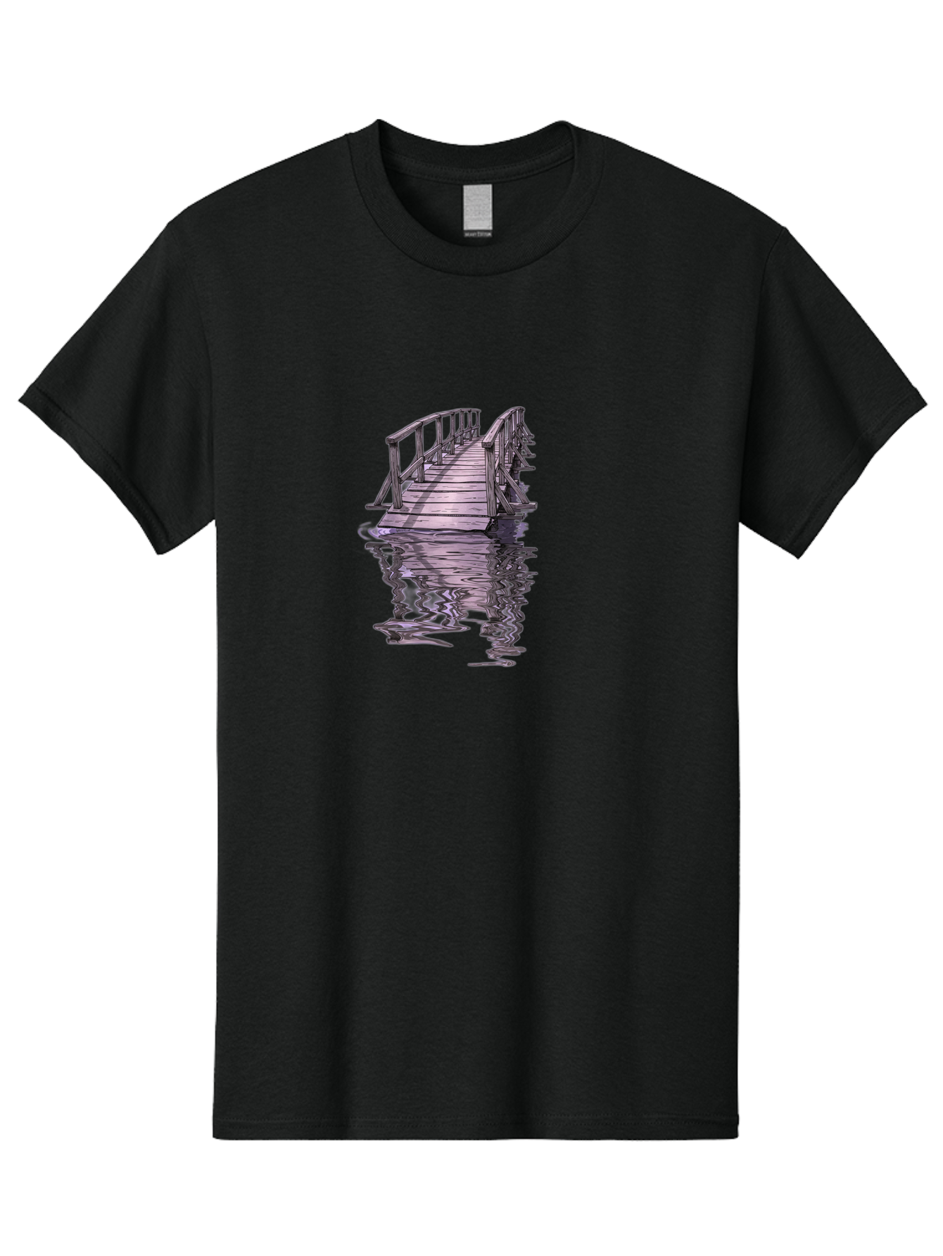 Wooden-Dock-Reflection Men'S Graphic Tee, 100% Cotton, Comfortable Casual Summer Wear, Machine Washable, Vintage Camera, Old Camera, Antique Camera, Black Camera, Classic Photography, Photography Equipment, Nostalgic Device, Film Camera, Baf673 11