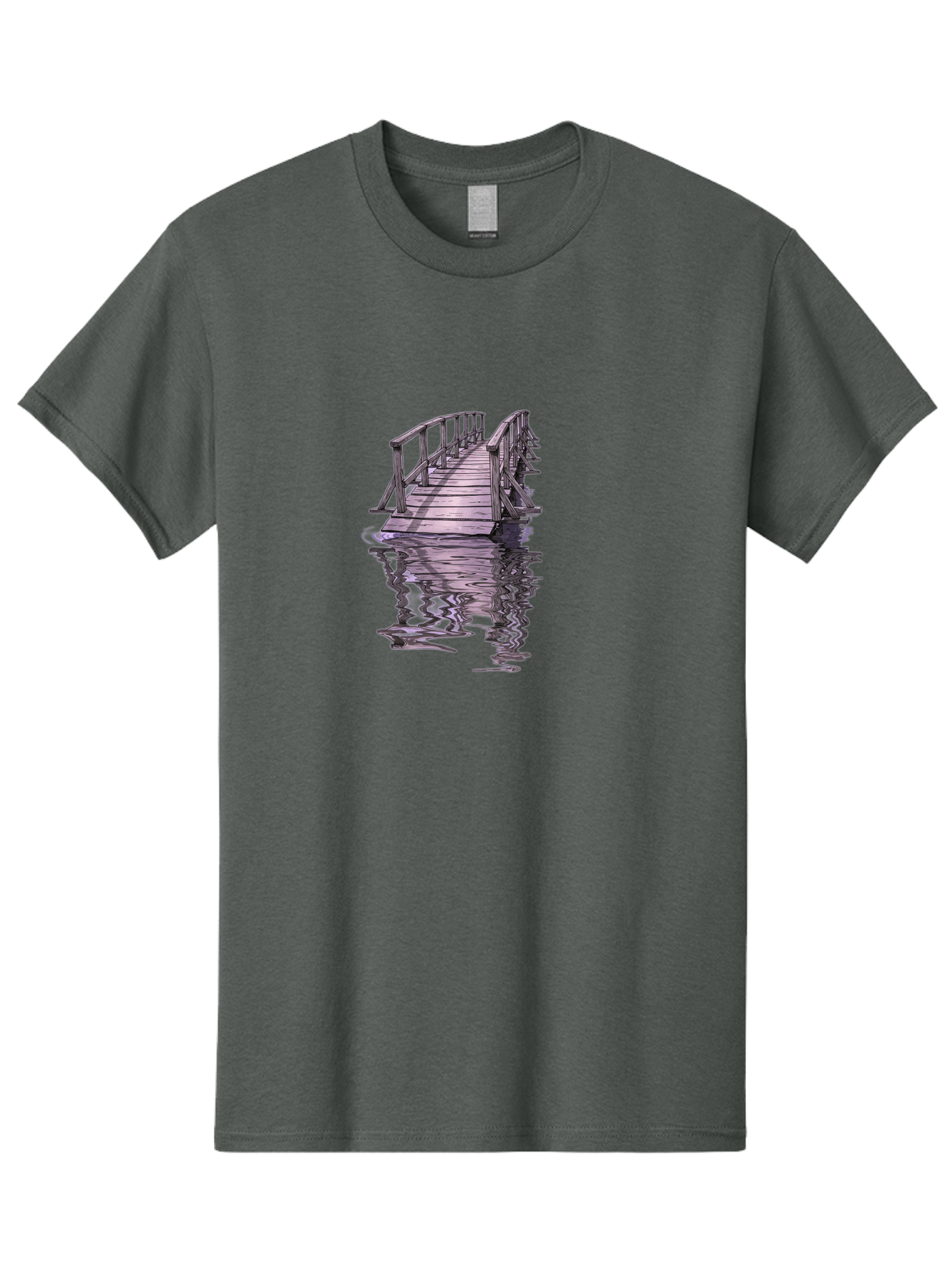 Wooden-Dock-Reflection Men'S Graphic Tee, 100% Cotton, Comfortable Casual Summer Wear, Machine Washable, Vintage Camera, Old Camera, Antique Camera, Black Camera, Classic Photography, Photography Equipment, Nostalgic Device, Film Camera, Baf673 19