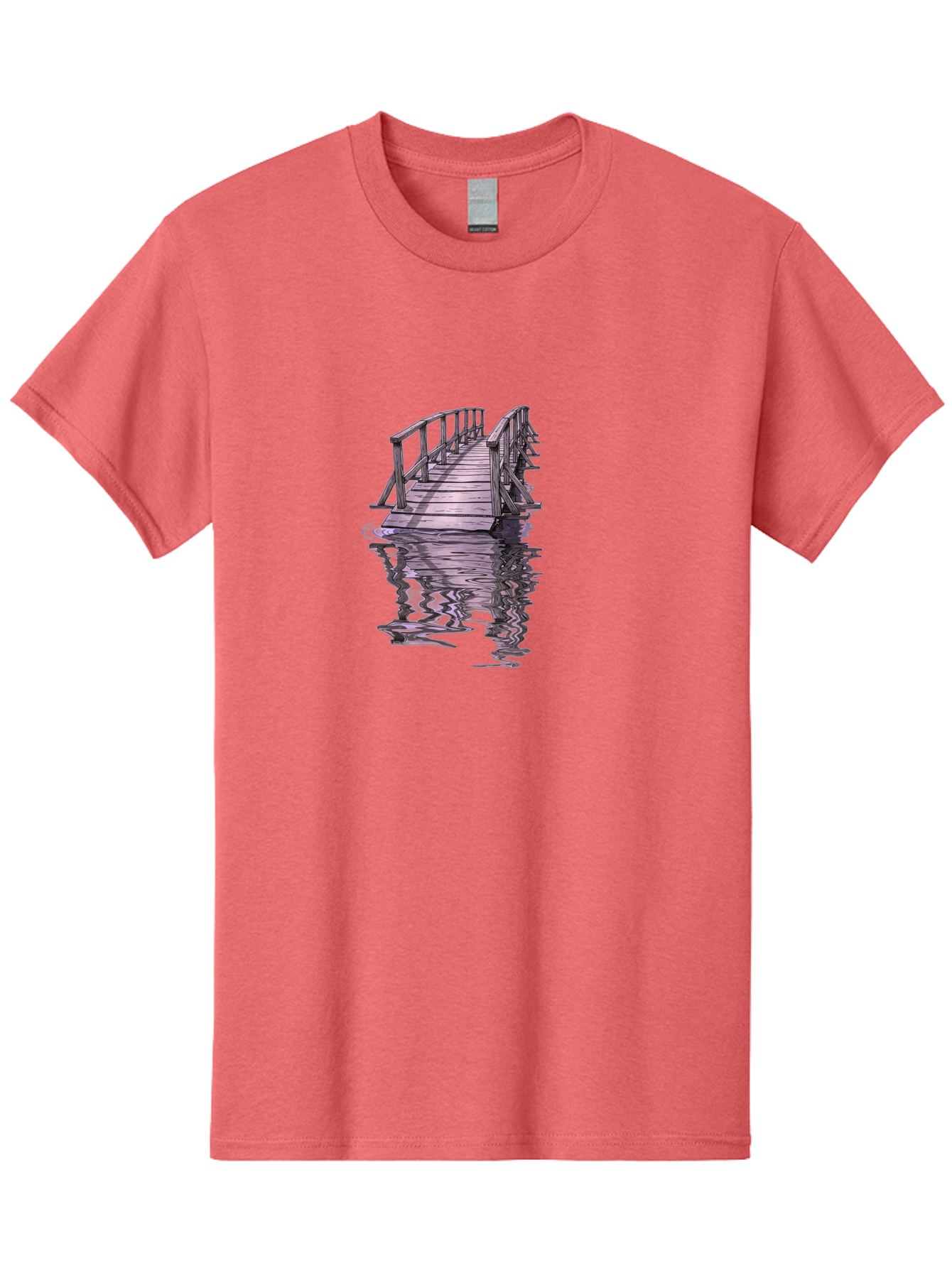 Wooden-Dock-Reflection Men'S Graphic Tee, 100% Cotton, Comfortable Casual Summer Wear, Machine Washable, Vintage Camera, Old Camera, Antique Camera, Black Camera, Classic Photography, Photography Equipment, Nostalgic Device, Film Camera, Baf673 13