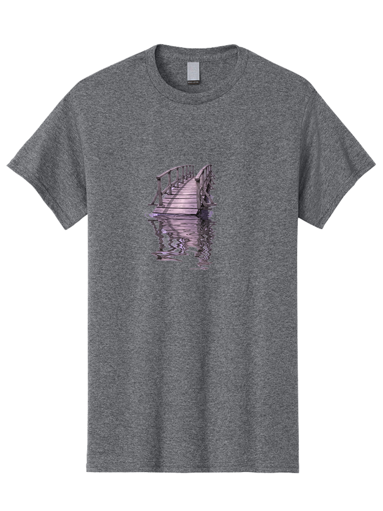 Wooden-Dock-Reflection Men'S Graphic Tee, 100% Cotton, Comfortable Casual Summer Wear, Machine Washable, Vintage Camera, Old Camera, Antique Camera, Black Camera, Classic Photography, Photography Equipment, Nostalgic Device, Film Camera, Baf673 3