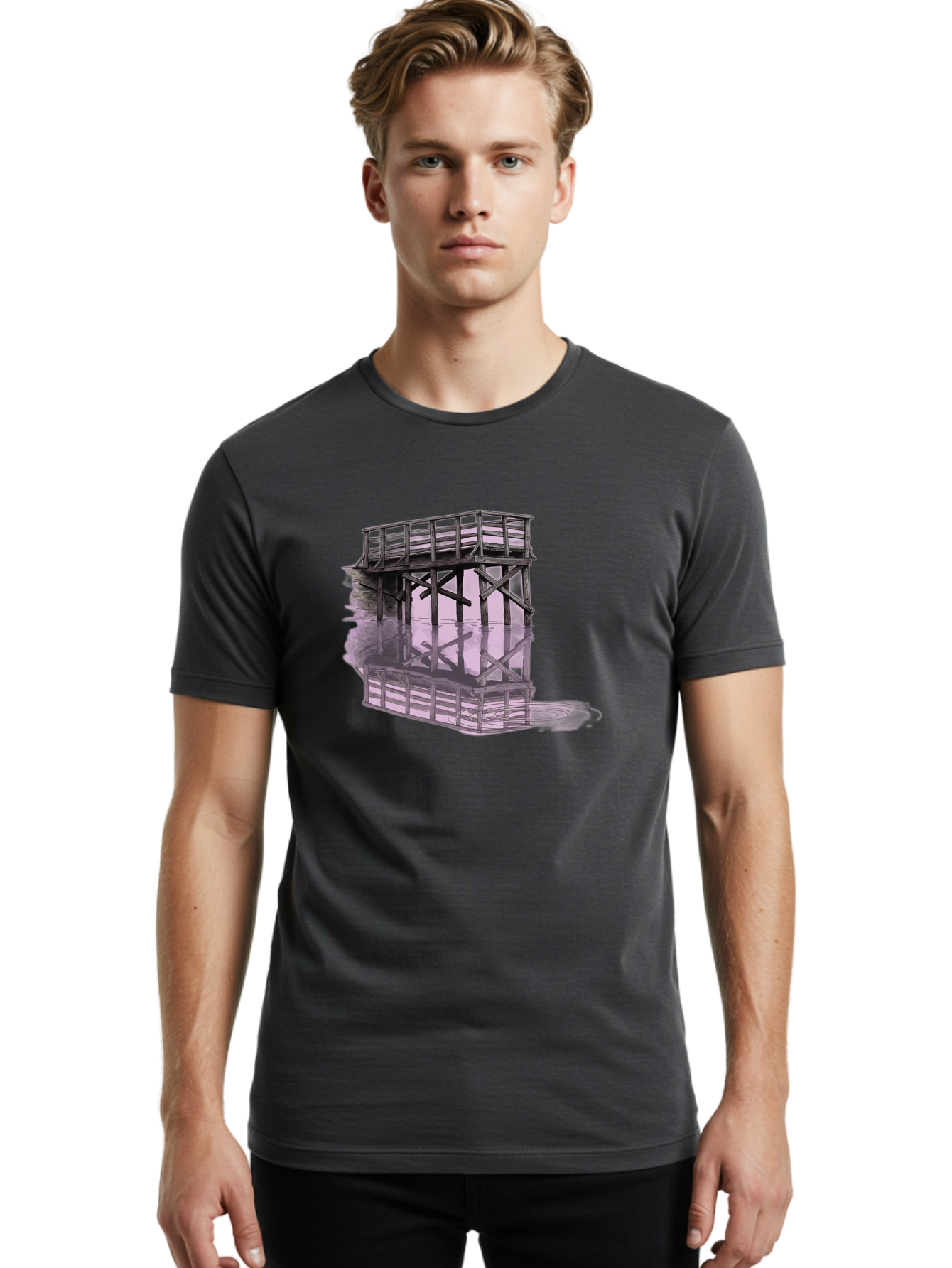 Wooden-Structure Men'S Graphic Tee, 100% Cotton, Comfortable Casual Summer Wear, Machine Washable, Vintage Camera, Old Camera, Antique Camera, Black Camera, Classic Photography, Photography Equipment, Nostalgic Device, Film Camera, Camera Art Baf674 30