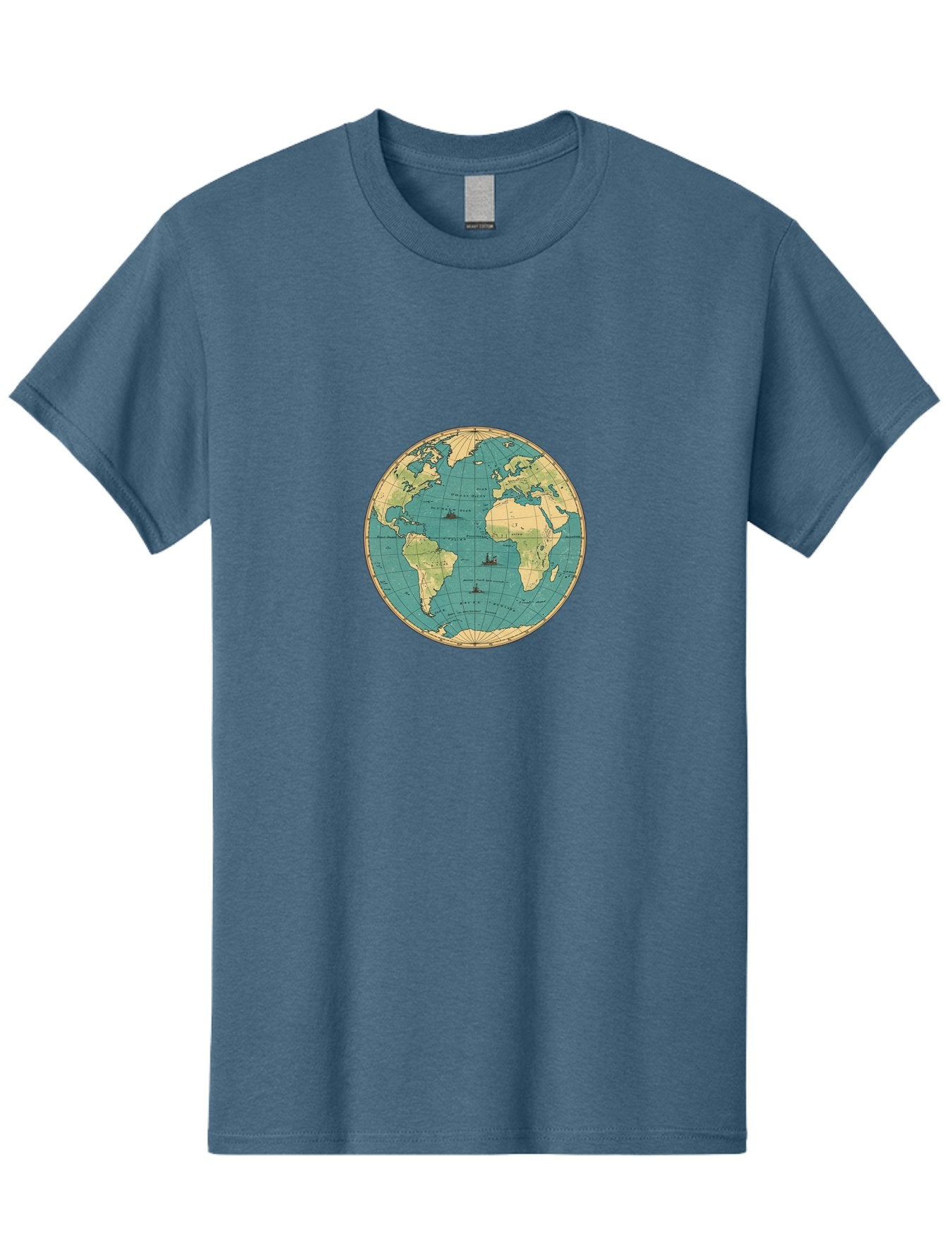 World-Map-Globe Men'S Graphic Tee, 100% Cotton, Comfortable Casual Summer Wear, Machine Washable, Vintage Camera, Old Camera, Antique Camera, Black Camera, Classic Photography, Photography Equipment, Nostalgic Device, Film Camera, Camera Art Baf675 13