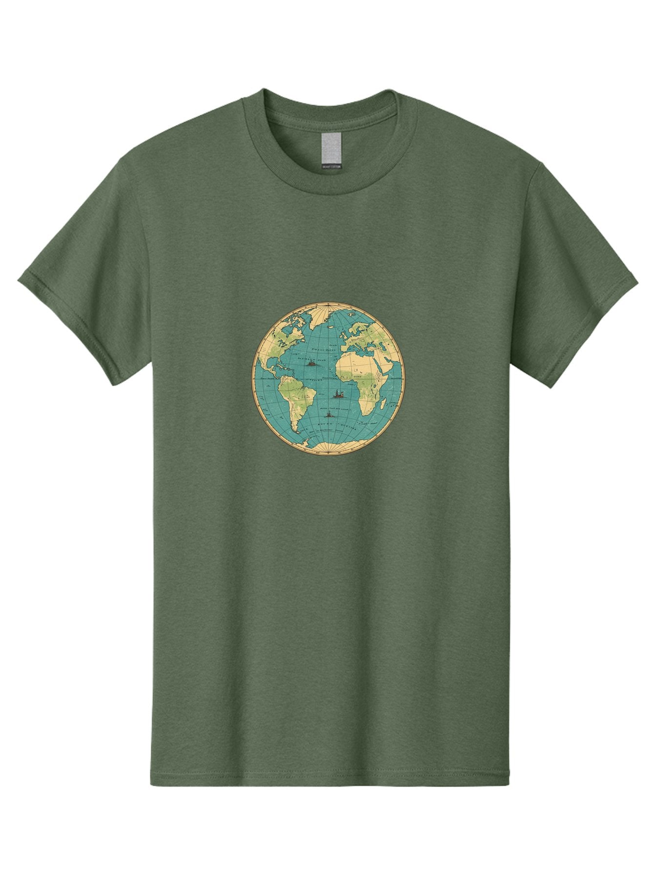 World-Map-Globe Men'S Graphic Tee, 100% Cotton, Comfortable Casual Summer Wear, Machine Washable, Vintage Camera, Old Camera, Antique Camera, Black Camera, Classic Photography, Photography Equipment, Nostalgic Device, Film Camera, Camera Art Baf675 9