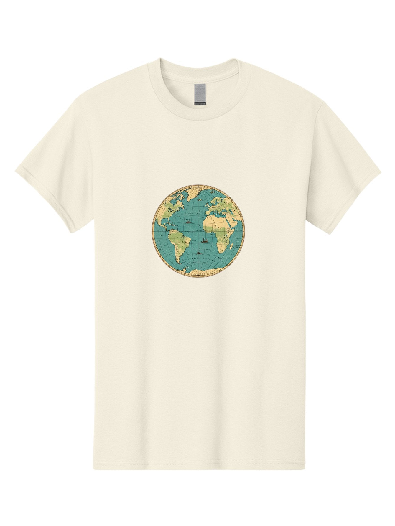 World-Map-Globe Men'S Graphic Tee, 100% Cotton, Comfortable Casual Summer Wear, Machine Washable, Vintage Camera, Old Camera, Antique Camera, Black Camera, Classic Photography, Photography Equipment, Nostalgic Device, Film Camera, Camera Art Baf675 7