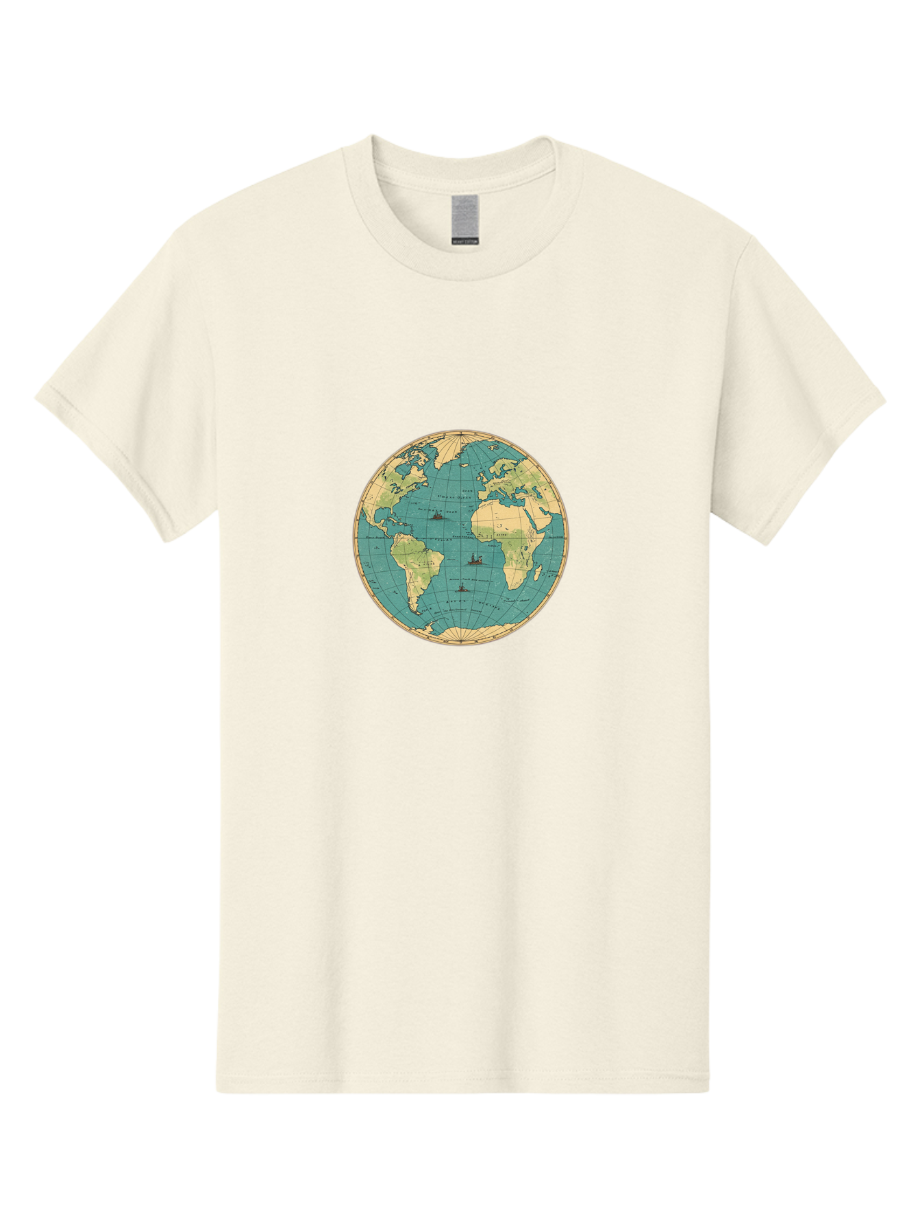 World-Map-Globe Men'S Graphic Tee, 100% Cotton, Comfortable Casual Summer Wear, Machine Washable, Vintage Camera, Old Camera, Antique Camera, Black Camera, Classic Photography, Photography Equipment, Nostalgic Device, Film Camera, Camera Art Baf675 25