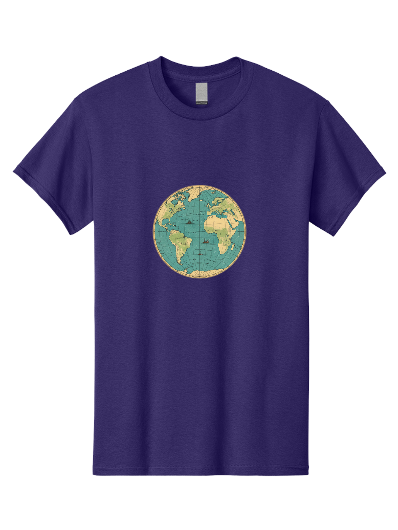 World-Map-Globe Men'S Graphic Tee, 100% Cotton, Comfortable Casual Summer Wear, Machine Washable, Vintage Camera, Old Camera, Antique Camera, Black Camera, Classic Photography, Photography Equipment, Nostalgic Device, Film Camera, Camera Art Baf675 13