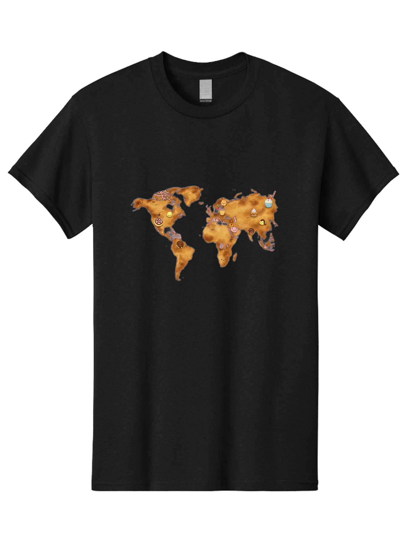 World-Map-With-Cupcakes Men'S Graphic Tee, 100% Cotton, Comfortable Casual Summer Wear, Machine Washable, Vintage Camera, Old Camera, Antique Camera, Black Camera, Classic Photography, Photography Equipment, Nostalgic Device, Film Camera, Baf676 15