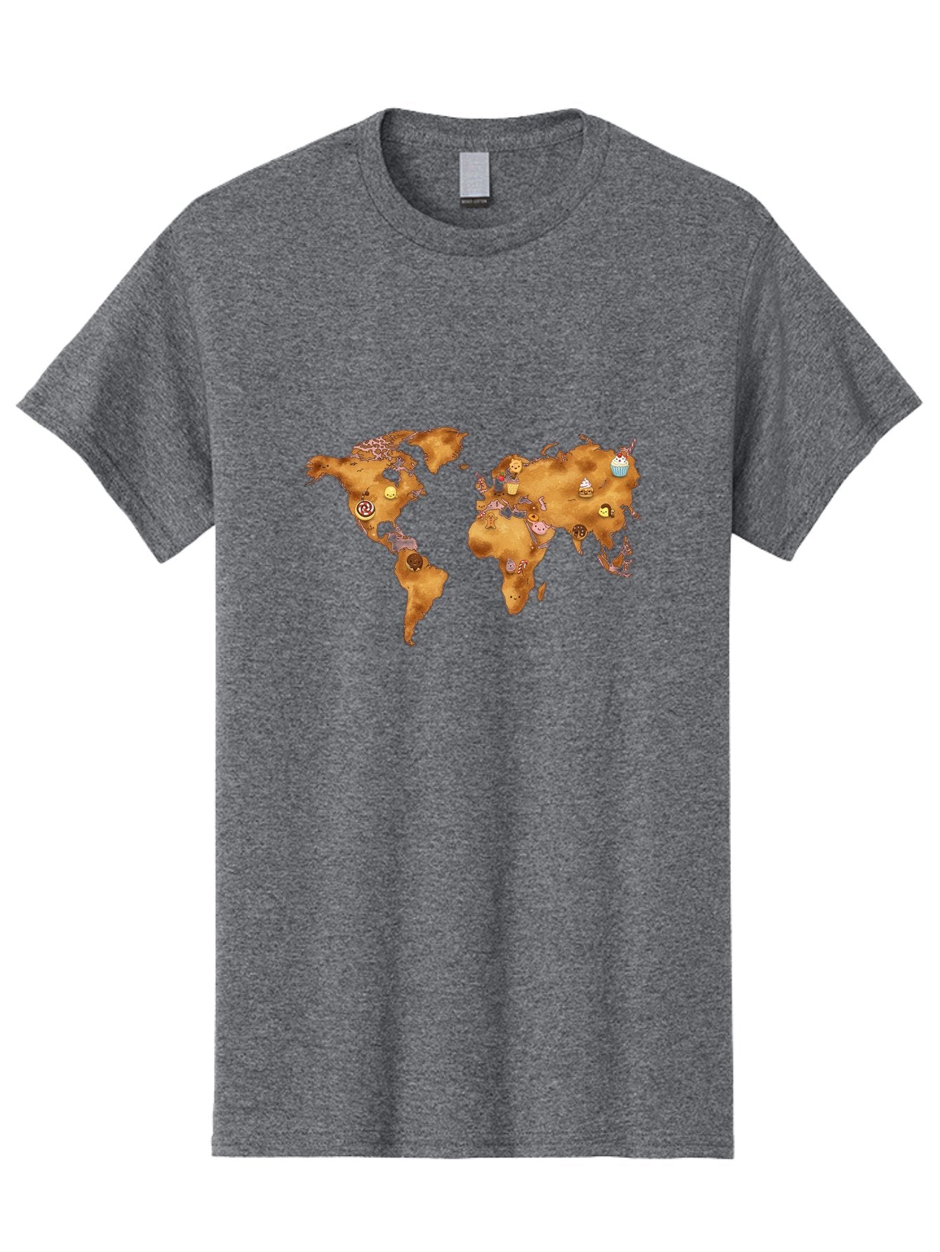 World-Map-With-Cupcakes Men'S Graphic Tee, 100% Cotton, Comfortable Casual Summer Wear, Machine Washable, Vintage Camera, Old Camera, Antique Camera, Black Camera, Classic Photography, Photography Equipment, Nostalgic Device, Film Camera, Baf676 12