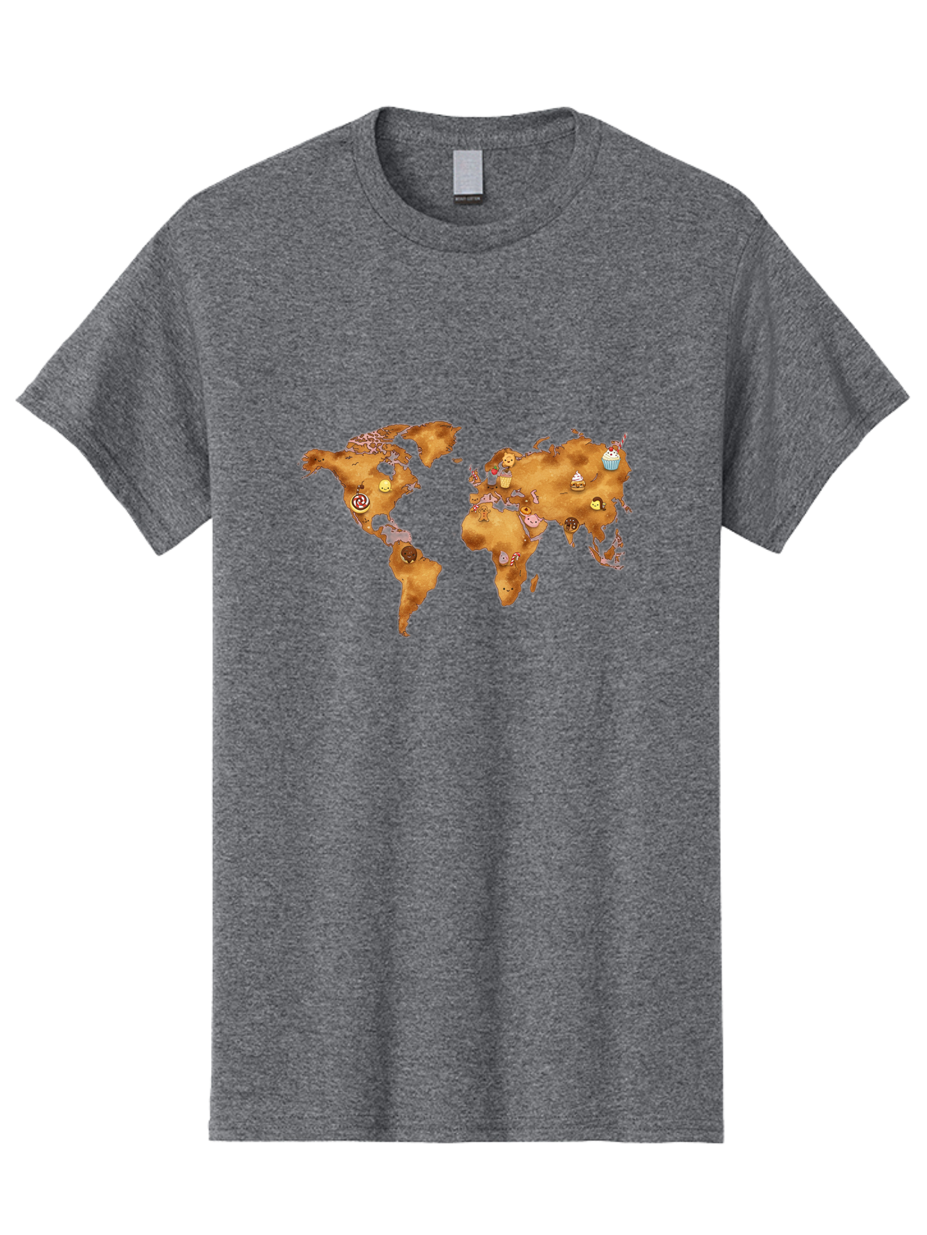 World-Map-With-Cupcakes Men'S Graphic Tee, 100% Cotton, Comfortable Casual Summer Wear, Machine Washable, Vintage Camera, Old Camera, Antique Camera, Black Camera, Classic Photography, Photography Equipment, Nostalgic Device, Film Camera, Baf676 5