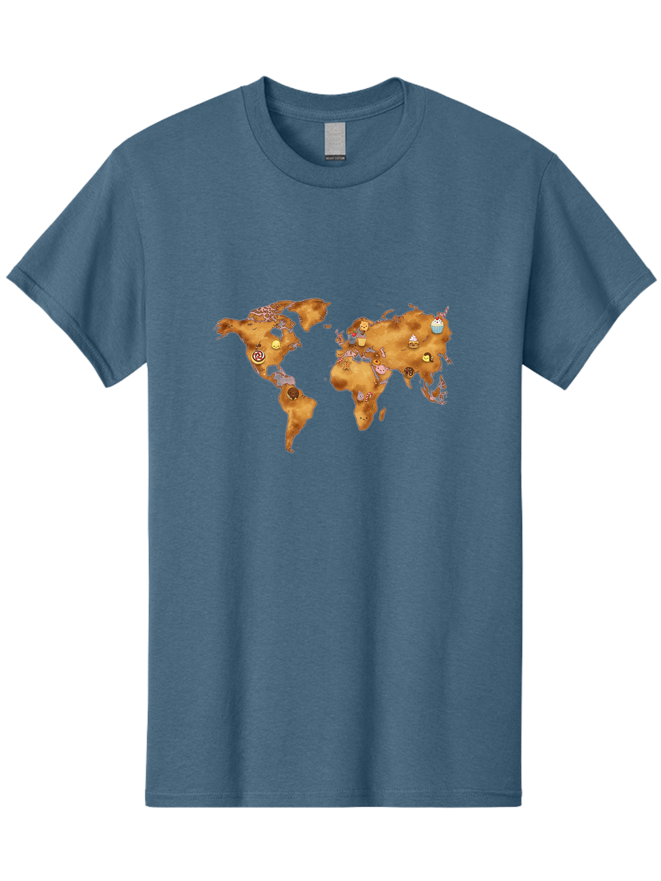 World-Map-With-Cupcakes Men'S Graphic Tee, 100% Cotton, Comfortable Casual Summer Wear, Machine Washable, Vintage Camera, Old Camera, Antique Camera, Black Camera, Classic Photography, Photography Equipment, Nostalgic Device, Film Camera, Baf676 17