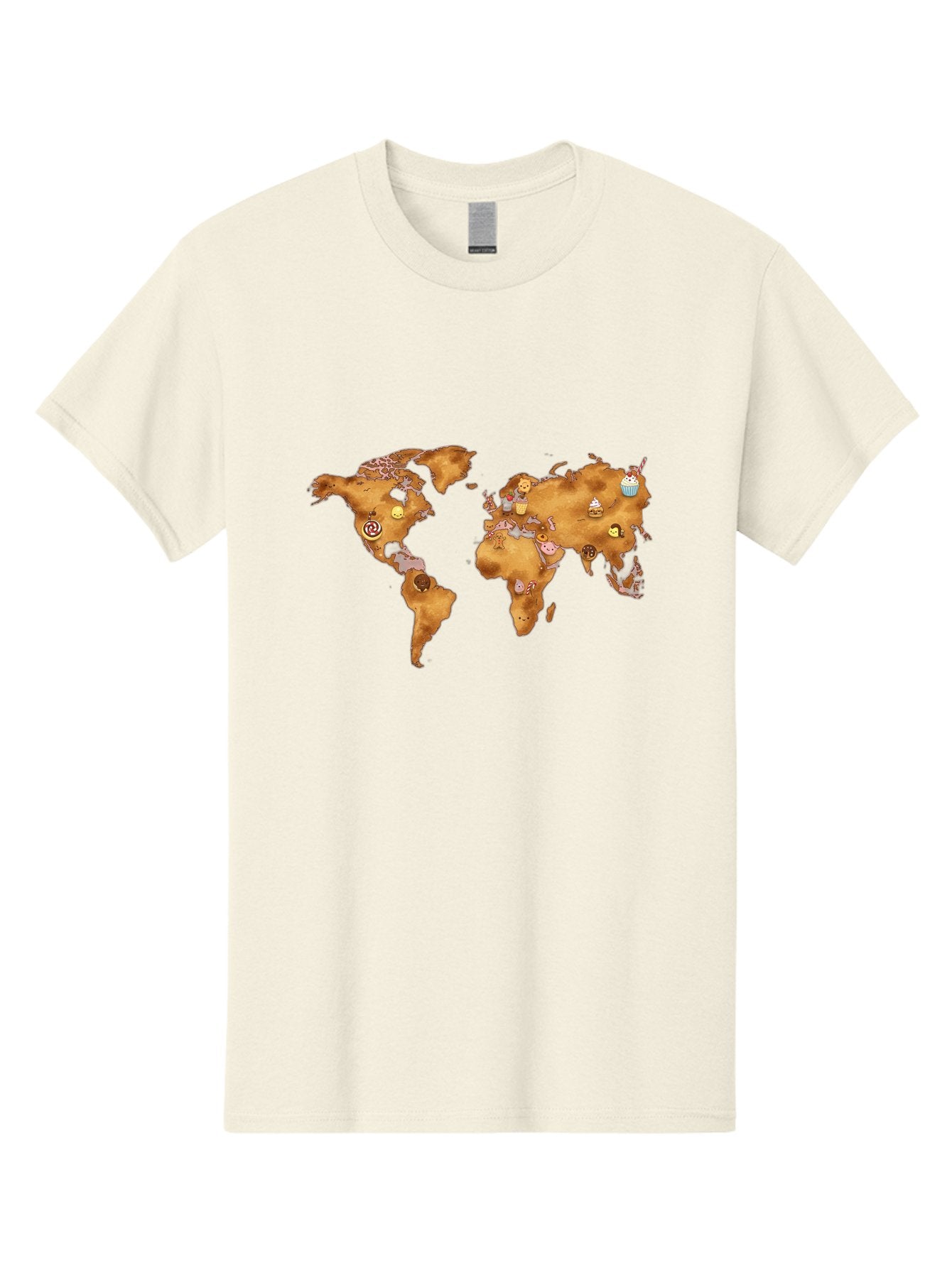 World-Map-With-Cupcakes Men'S Graphic Tee, 100% Cotton, Comfortable Casual Summer Wear, Machine Washable, Vintage Camera, Old Camera, Antique Camera, Black Camera, Classic Photography, Photography Equipment, Nostalgic Device, Film Camera, Baf676 11