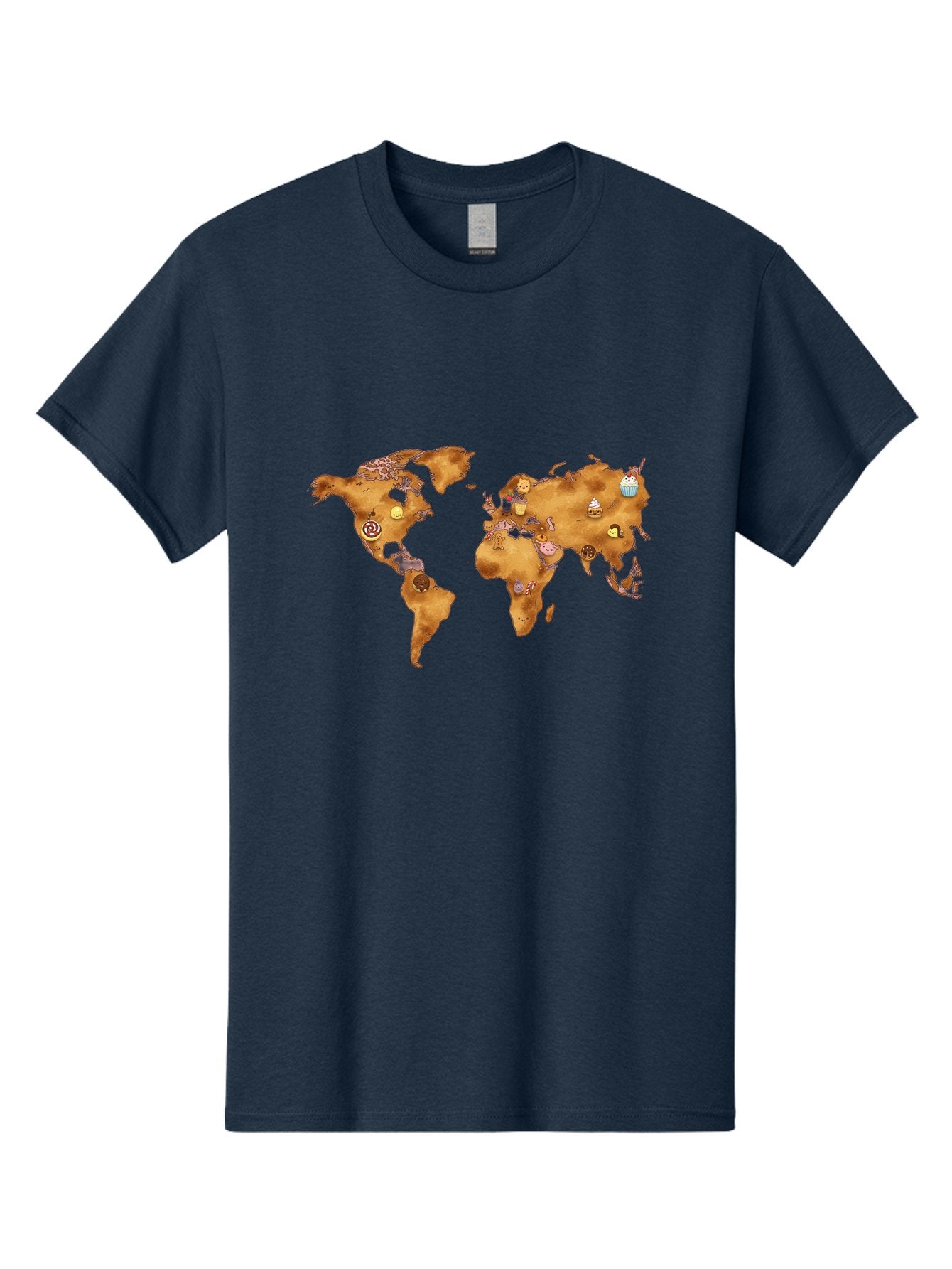 World-Map-With-Cupcakes Men'S Graphic Tee, 100% Cotton, Comfortable Casual Summer Wear, Machine Washable, Vintage Camera, Old Camera, Antique Camera, Black Camera, Classic Photography, Photography Equipment, Nostalgic Device, Film Camera, Baf676 4