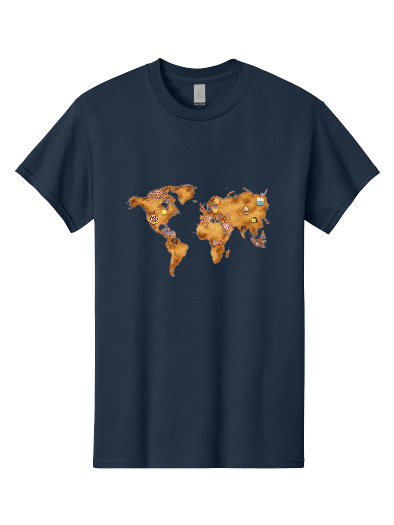World-Map-With-Cupcakes Men'S Graphic Tee, 100% Cotton, Comfortable Casual Summer Wear, Machine Washable, Vintage Camera, Old Camera, Antique Camera, Black Camera, Classic Photography, Photography Equipment, Nostalgic Device, Film Camera, Baf676 23