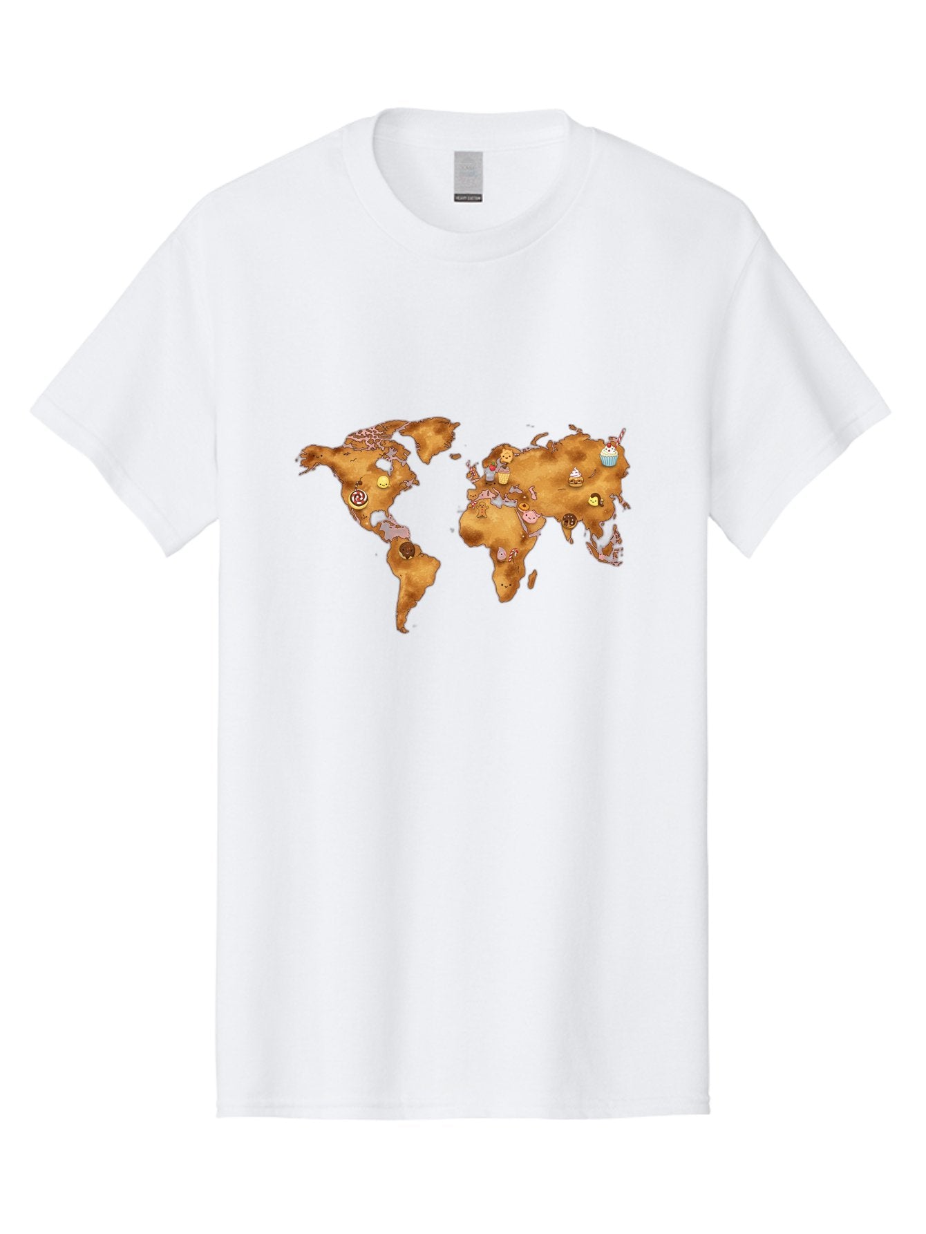 World-Map-With-Cupcakes Men'S Graphic Tee, 100% Cotton, Comfortable Casual Summer Wear, Machine Washable, Vintage Camera, Old Camera, Antique Camera, Black Camera, Classic Photography, Photography Equipment, Nostalgic Device, Film Camera, Baf676 8