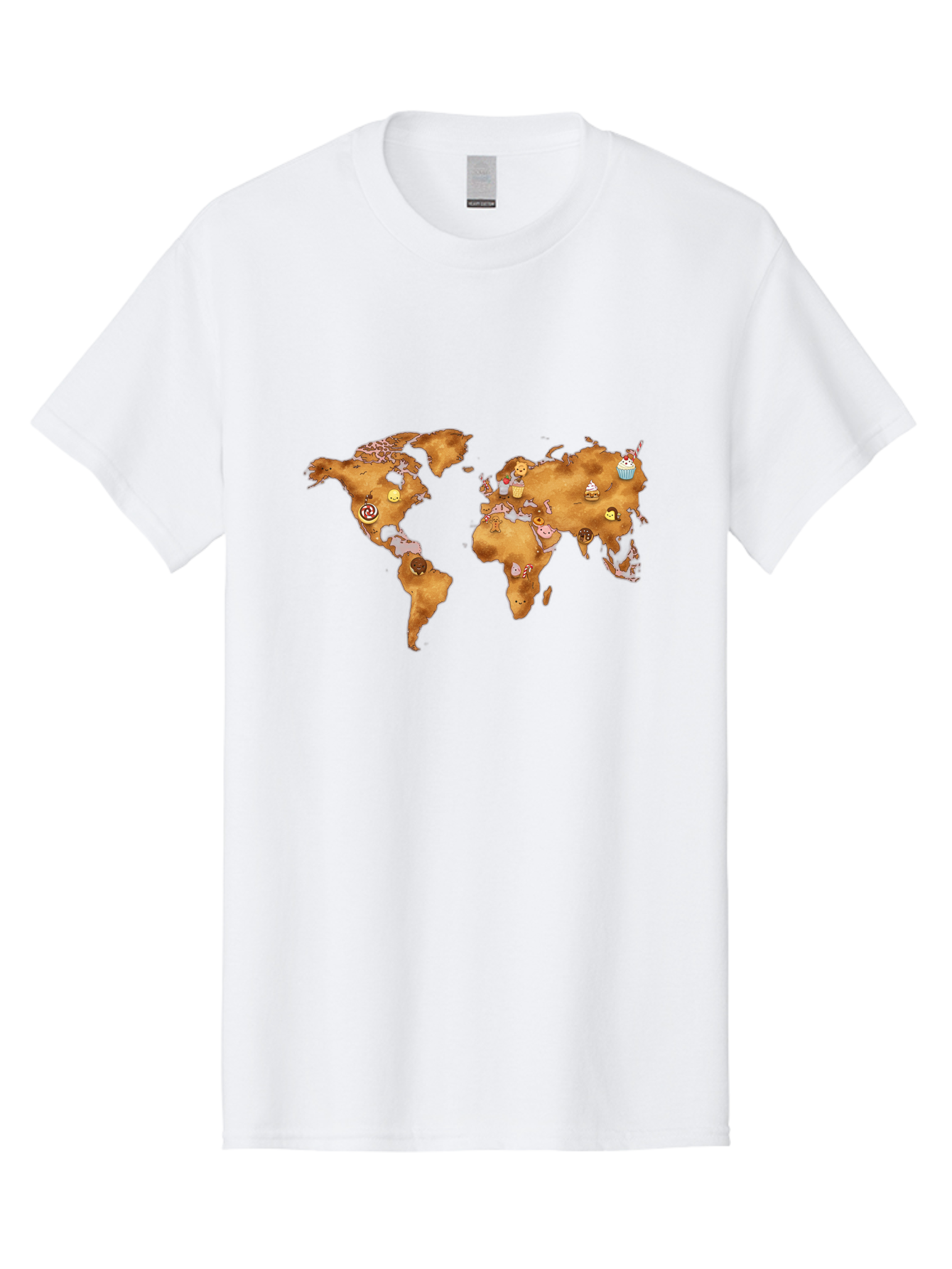 World-Map-With-Cupcakes Men'S Graphic Tee, 100% Cotton, Comfortable Casual Summer Wear, Machine Washable, Vintage Camera, Old Camera, Antique Camera, Black Camera, Classic Photography, Photography Equipment, Nostalgic Device, Film Camera, Baf676 11
