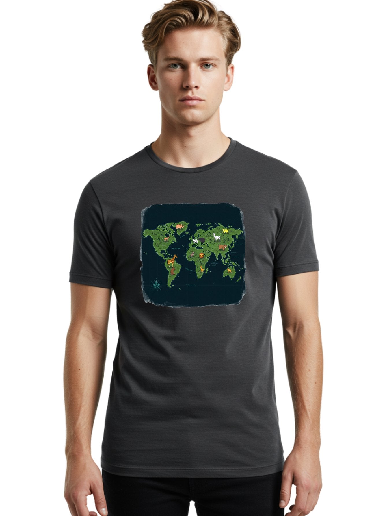 World-Map Men'S Graphic Tee, 100% Cotton, Comfortable Casual Summer Wear, Machine Washable, Vintage Camera, Old Camera, Antique Camera, Black Camera, Classic Photography, Photography Equipment, Nostalgic Device, Film Camera, Camera Art Baf677 22