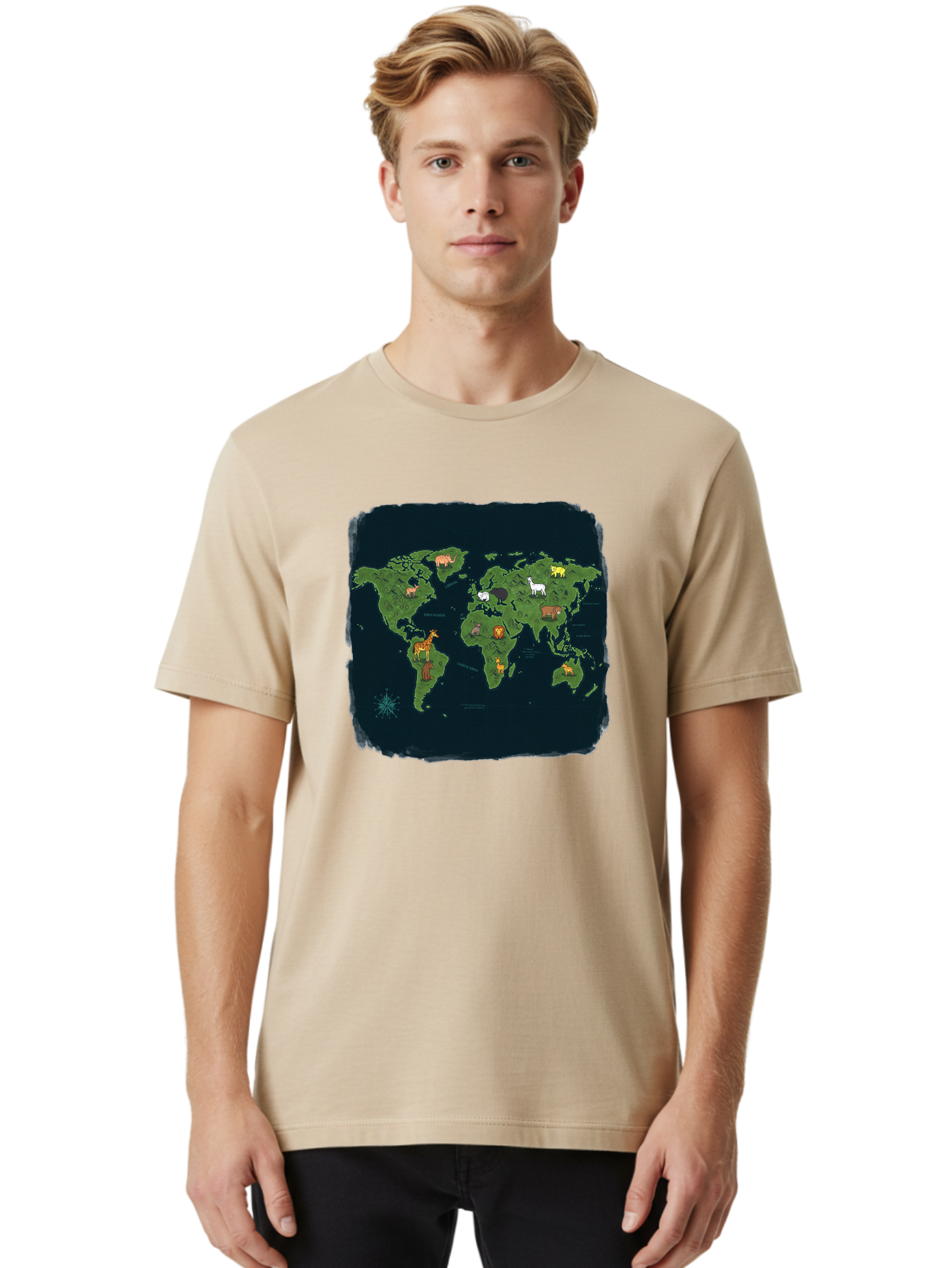 World-Map Men'S Graphic Tee, 100% Cotton, Comfortable Casual Summer Wear, Machine Washable, Vintage Camera, Old Camera, Antique Camera, Black Camera, Classic Photography, Photography Equipment, Nostalgic Device, Film Camera, Camera Art Baf677 4