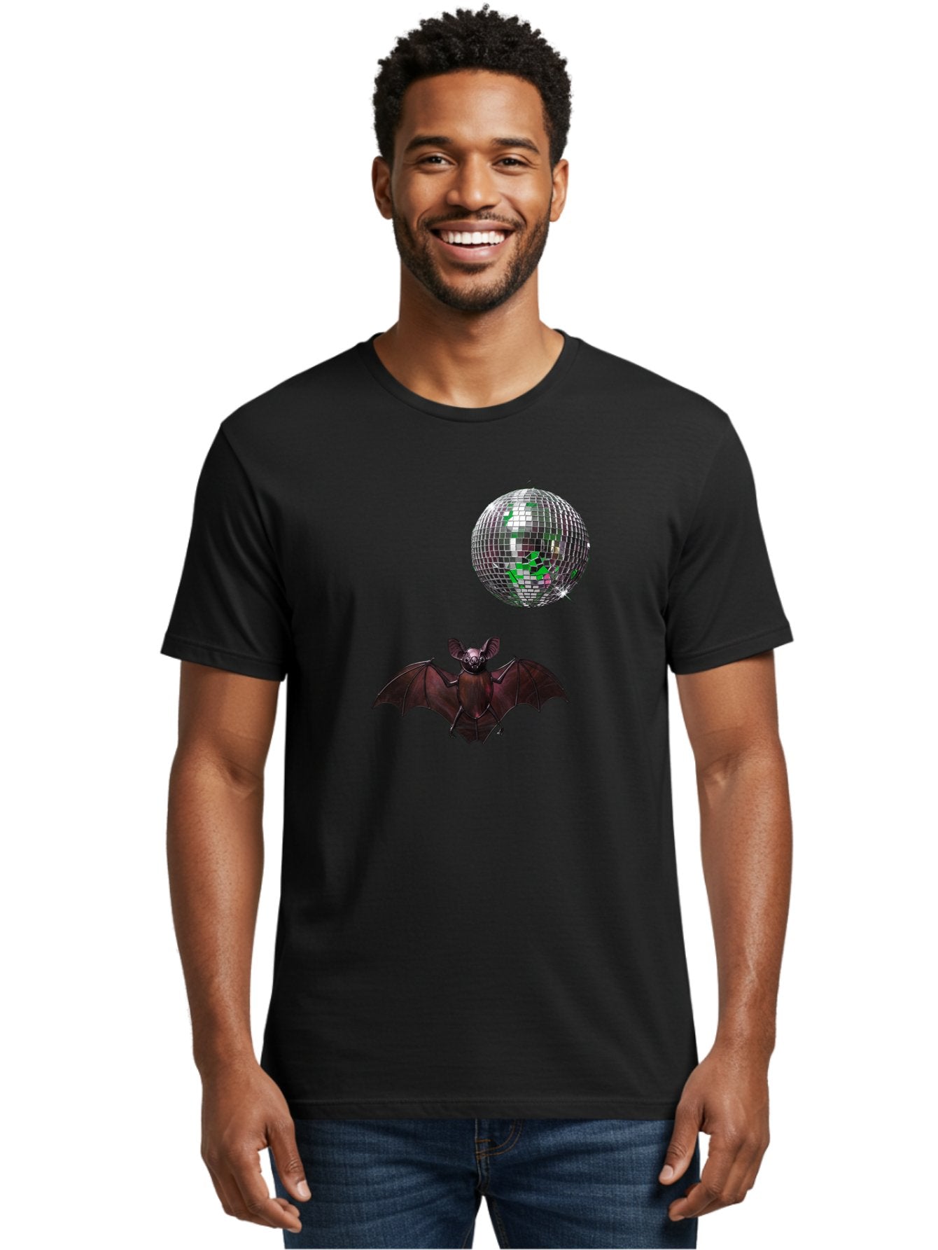 Bat-Disco-Ball Men'S Graphic Tee, 100% Cotton, Comfortable Casual Summer Wear, Machine Washable, Vintage Camera, Old Camera, Antique Camera, Black Camera, Classic Photography, Photography Equipment, Nostalgic Device, Film Camera, Camera Art Baf690 26