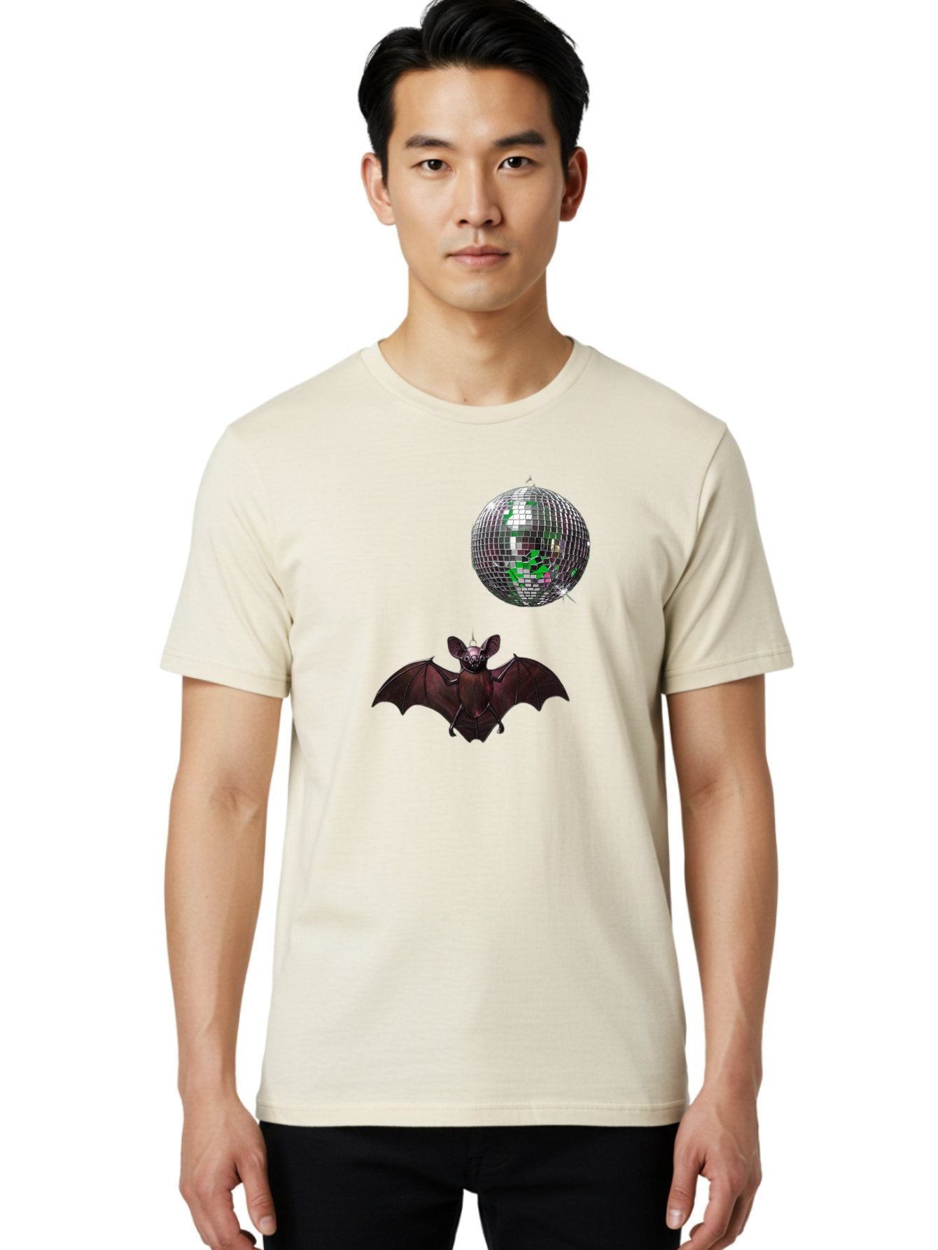 Bat-Disco-Ball Men'S Graphic Tee, 100% Cotton, Comfortable Casual Summer Wear, Machine Washable, Vintage Camera, Old Camera, Antique Camera, Black Camera, Classic Photography, Photography Equipment, Nostalgic Device, Film Camera, Camera Art Baf690 19
