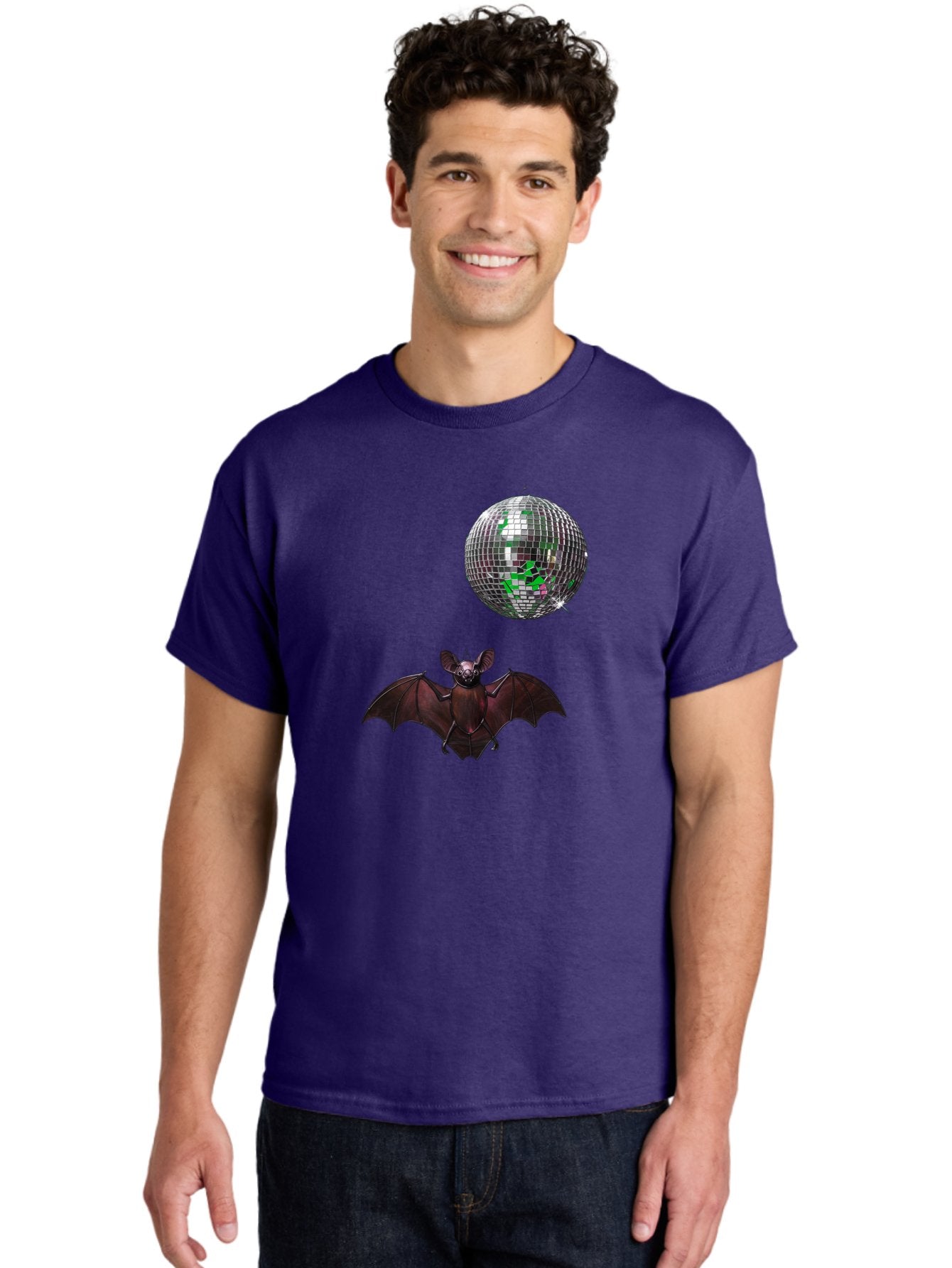 Bat-Disco-Ball Men'S Graphic Tee, 100% Cotton, Comfortable Casual Summer Wear, Machine Washable, Vintage Camera, Old Camera, Antique Camera, Black Camera, Classic Photography, Photography Equipment, Nostalgic Device, Film Camera, Camera Art Baf690 22