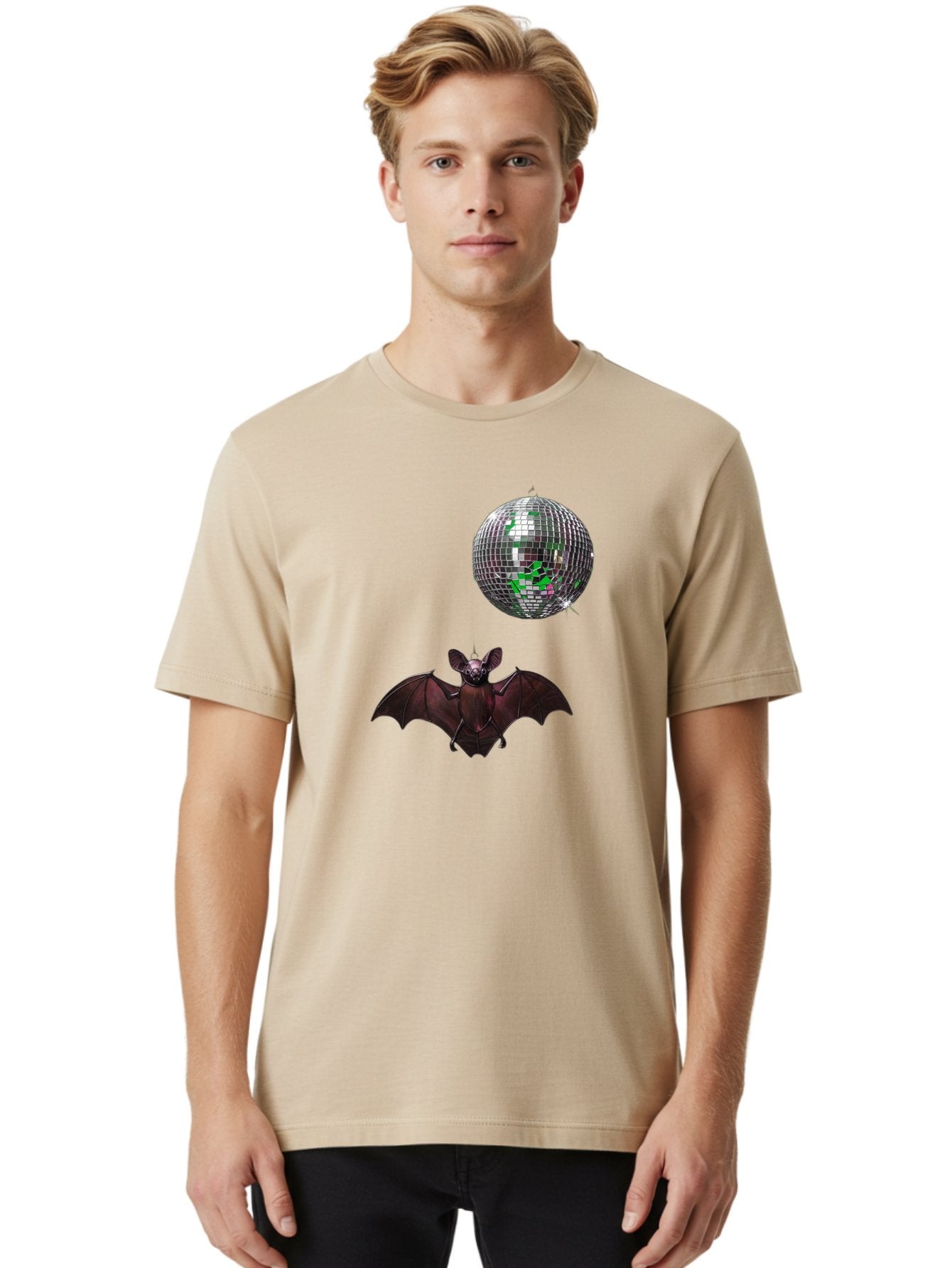Bat-Disco-Ball Men'S Graphic Tee, 100% Cotton, Comfortable Casual Summer Wear, Machine Washable, Vintage Camera, Old Camera, Antique Camera, Black Camera, Classic Photography, Photography Equipment, Nostalgic Device, Film Camera, Camera Art Baf690 29