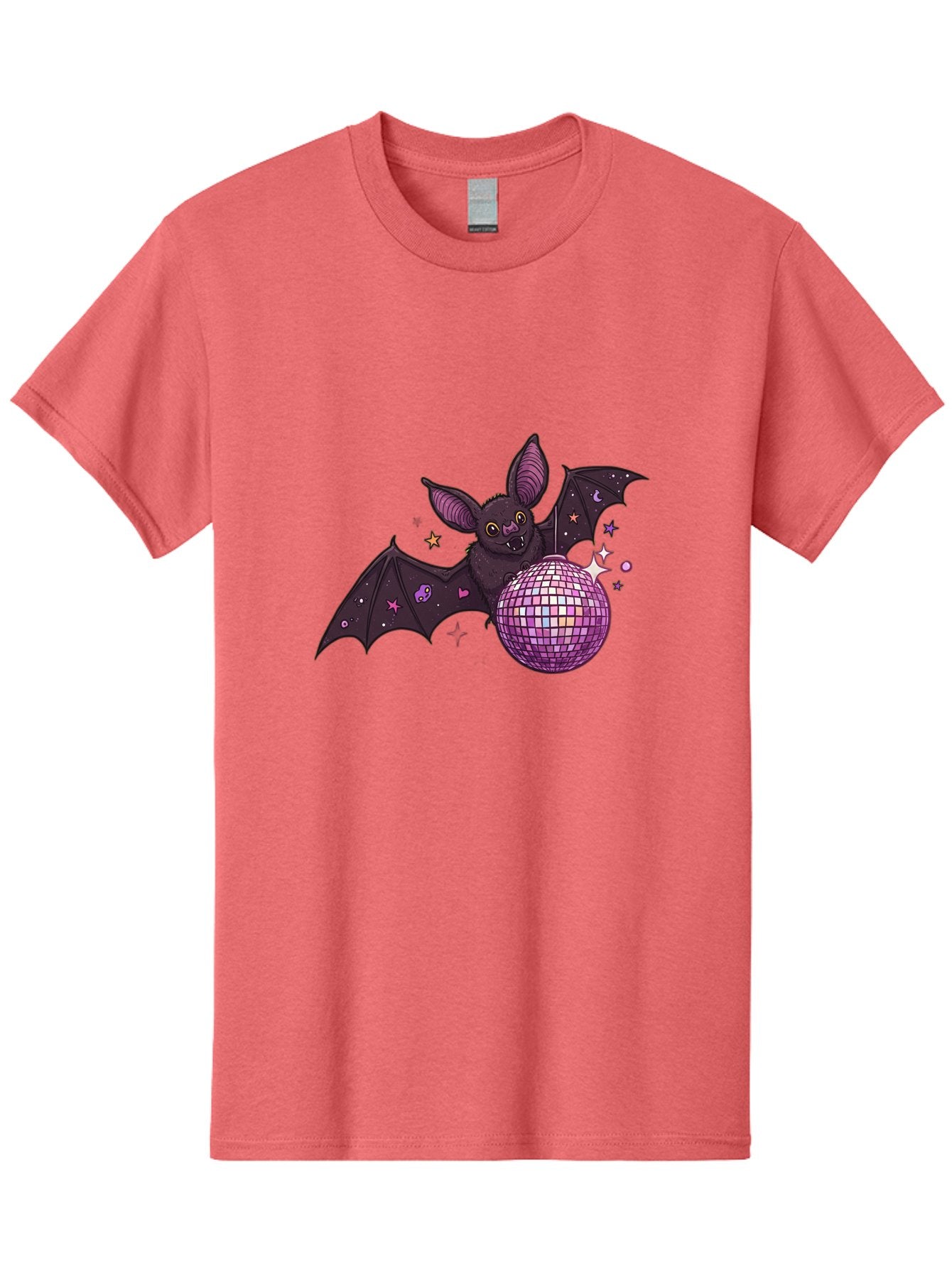 Bat-Holding-Disco-Ball-2 Men'S Graphic Tee, 100% Cotton, Comfortable Casual Summer Wear, Machine Washable, Vintage Camera, Old Camera, Antique Camera, Black Camera, Classic Photography, Photography Equipment, Nostalgic Device, Film Camera, Baf692 9