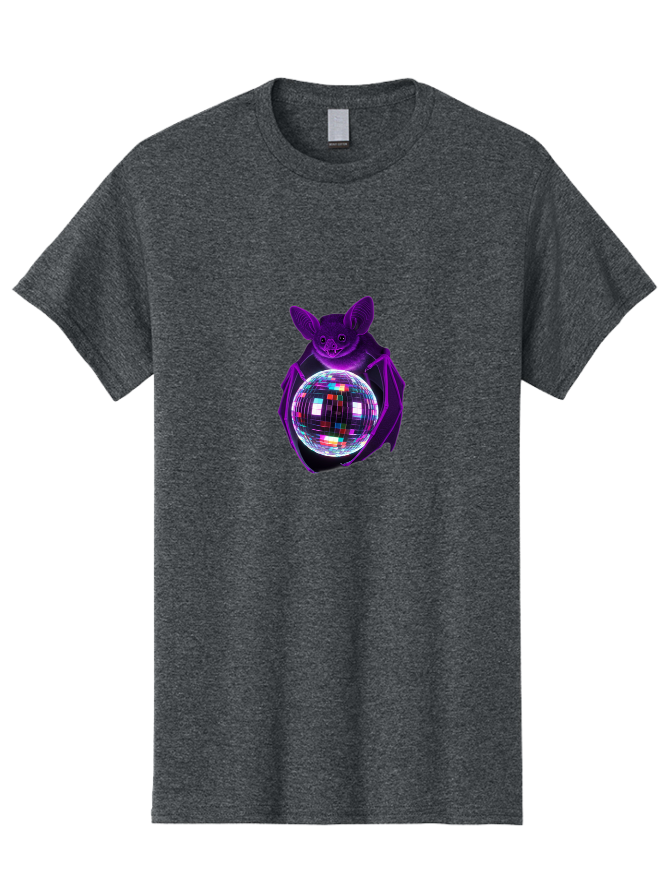 Bat-Holding-Disco-Ball Men'S Graphic Tee, 100% Cotton, Comfortable Casual Summer Wear, Machine Washable, Vintage Camera, Old Camera, Antique Camera, Black Camera, Classic Photography, Photography Equipment, Nostalgic Device, Film Camera, Baf693