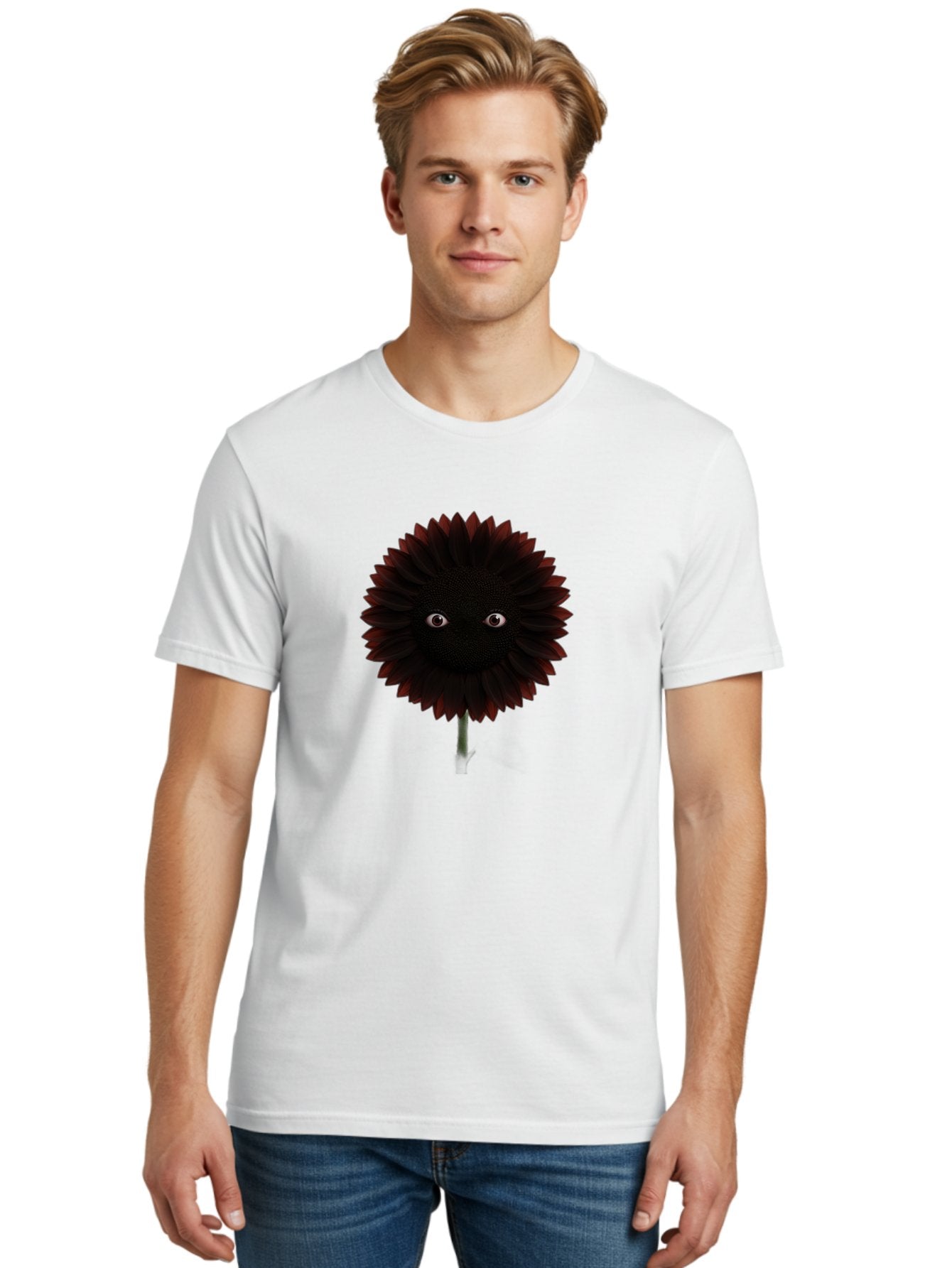 Black-Flower Men'S Graphic Tee, 100% Cotton, Comfortable Casual Summer Wear, Machine Washable, Vintage Camera, Old Camera, Antique Camera, Black Camera, Classic Photography, Photography Equipment, Nostalgic Device, Film Camera, Camera Art Baf697 28