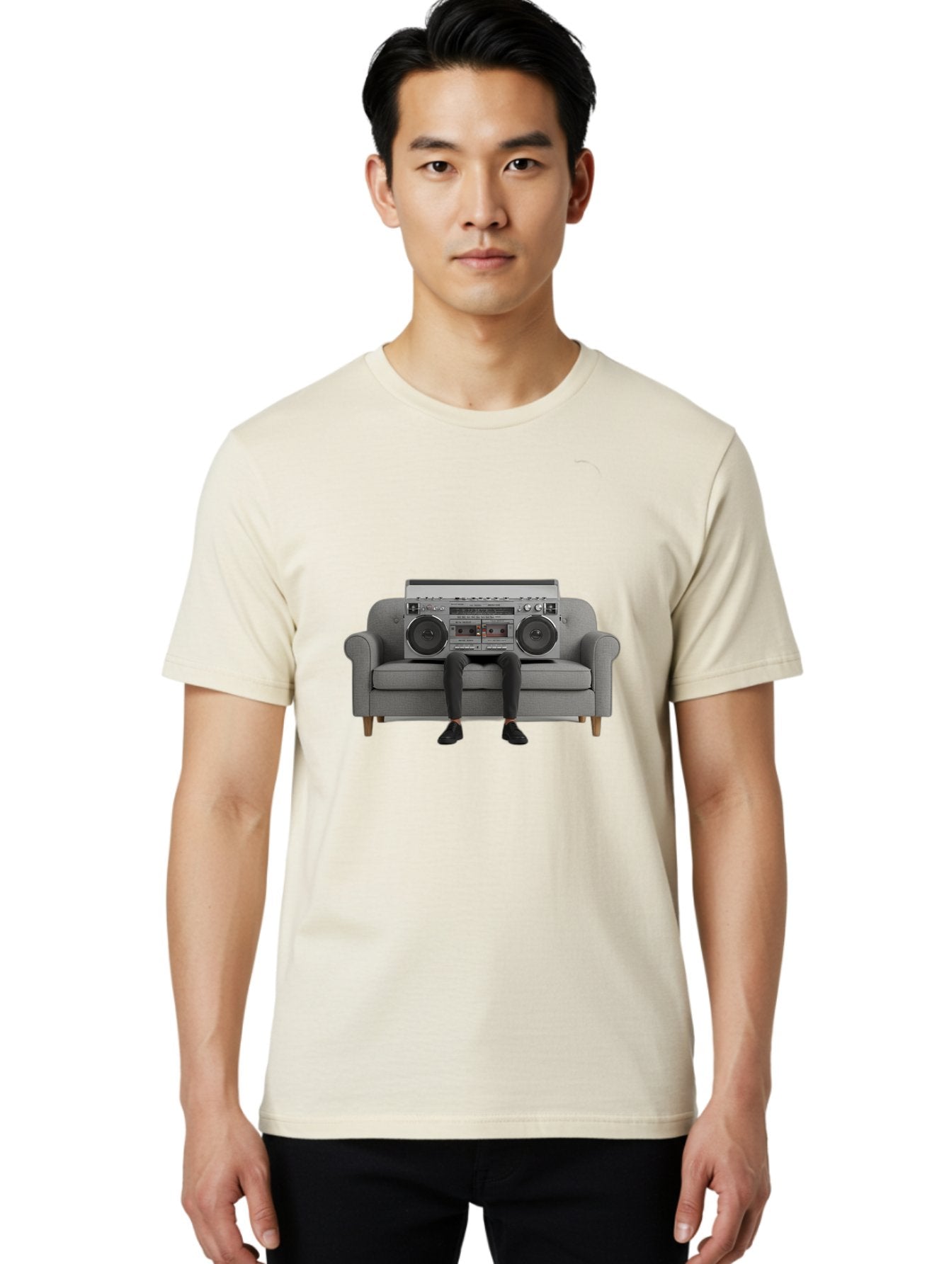 Boombox-Person Men'S Graphic Tee, 100% Cotton, Comfortable Casual Summer Wear, Machine Washable, Vintage Camera, Old Camera, Antique Camera, Black Camera, Classic Photography, Photography Equipment, Nostalgic Device, Film Camera, Camera Art Baf701 27