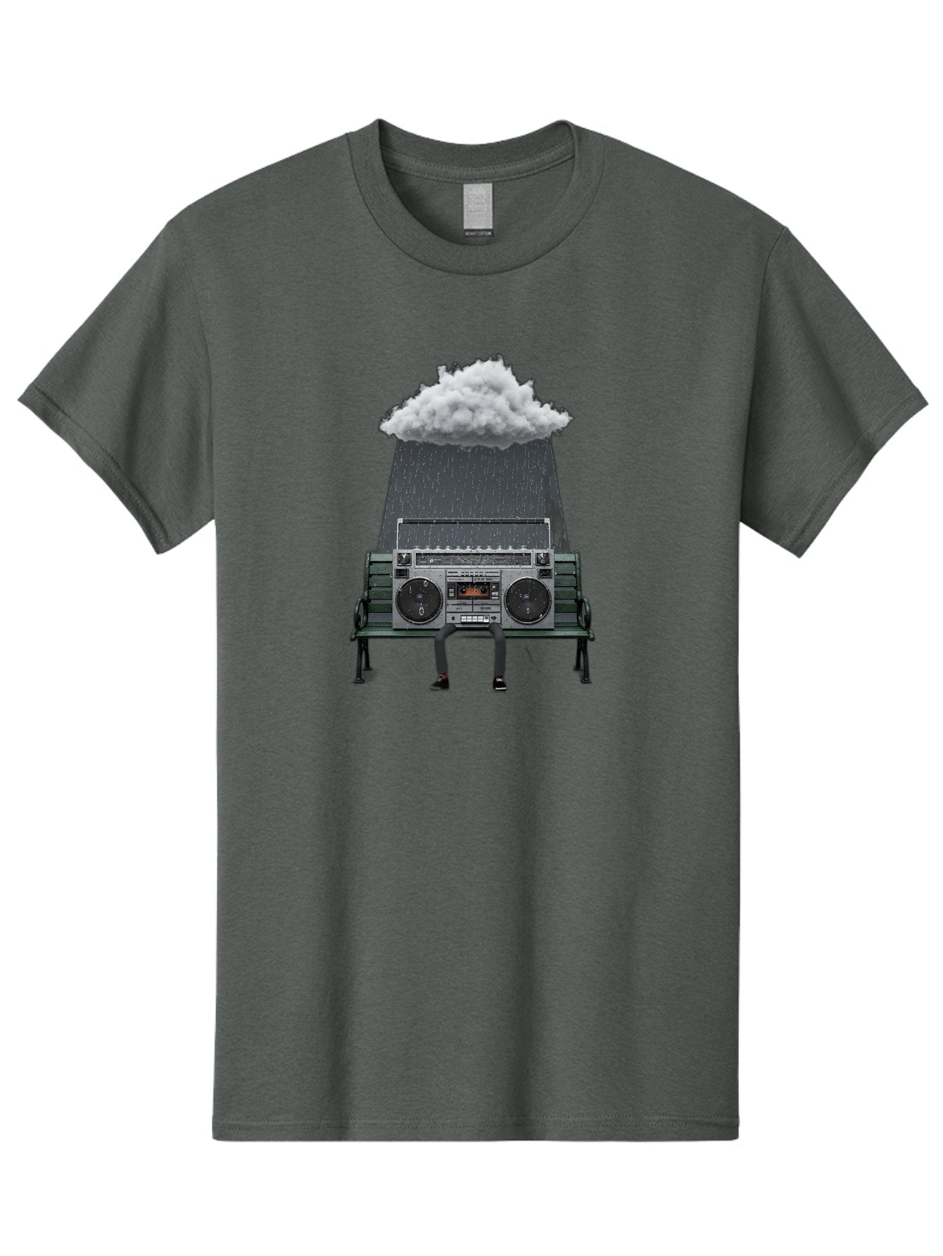 Boombox-Raincloud Men'S Graphic Tee, 100% Cotton, Comfortable Casual Summer Wear, Machine Washable, Vintage Camera, Old Camera, Antique Camera, Black Camera, Classic Photography, Photography Equipment, Nostalgic Device, Film Camera, Camera Art Baf702 8