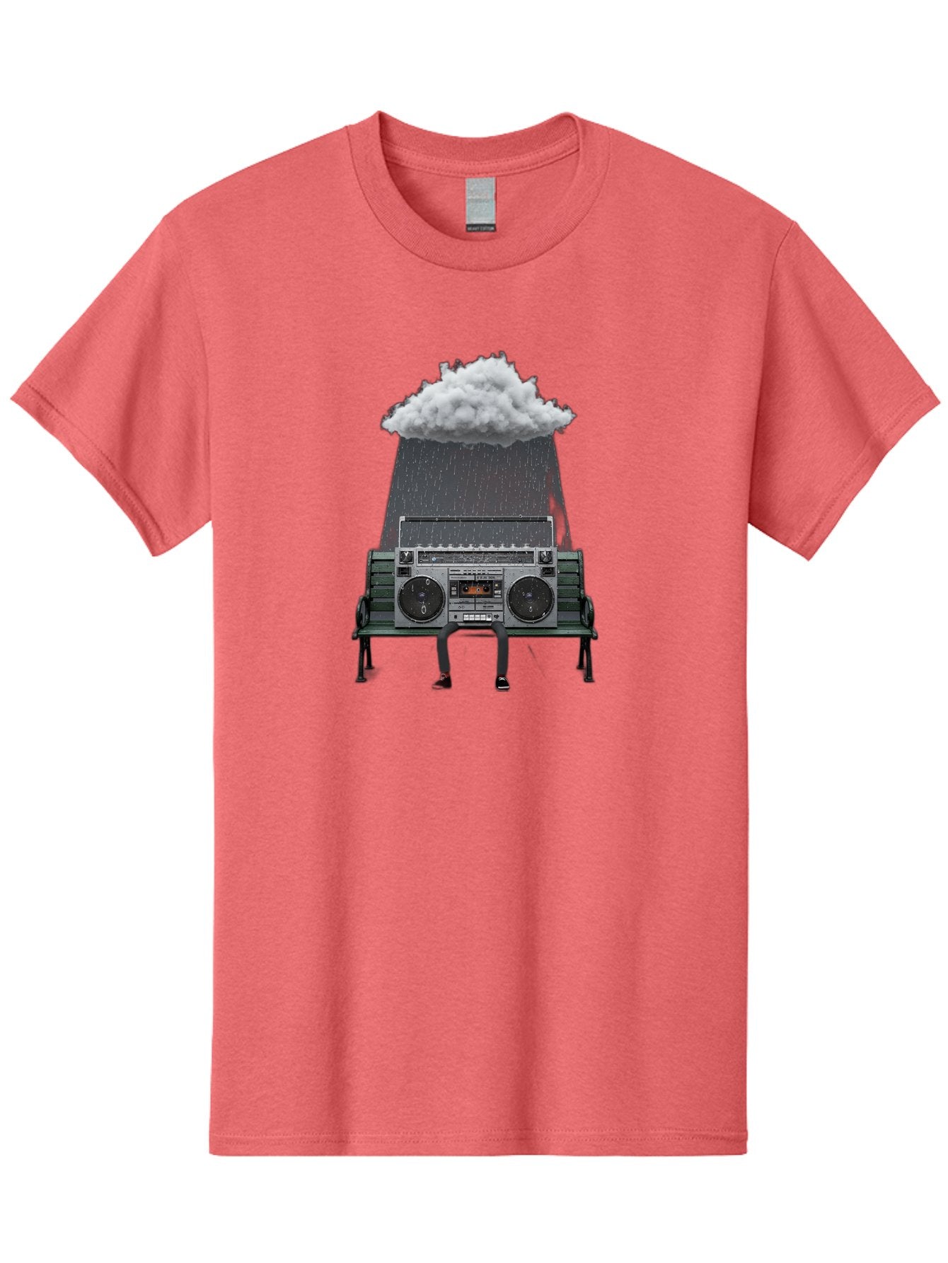 Boombox-Raincloud Men'S Graphic Tee, 100% Cotton, Comfortable Casual Summer Wear, Machine Washable, Vintage Camera, Old Camera, Antique Camera, Black Camera, Classic Photography, Photography Equipment, Nostalgic Device, Film Camera, Camera Art Baf702 14