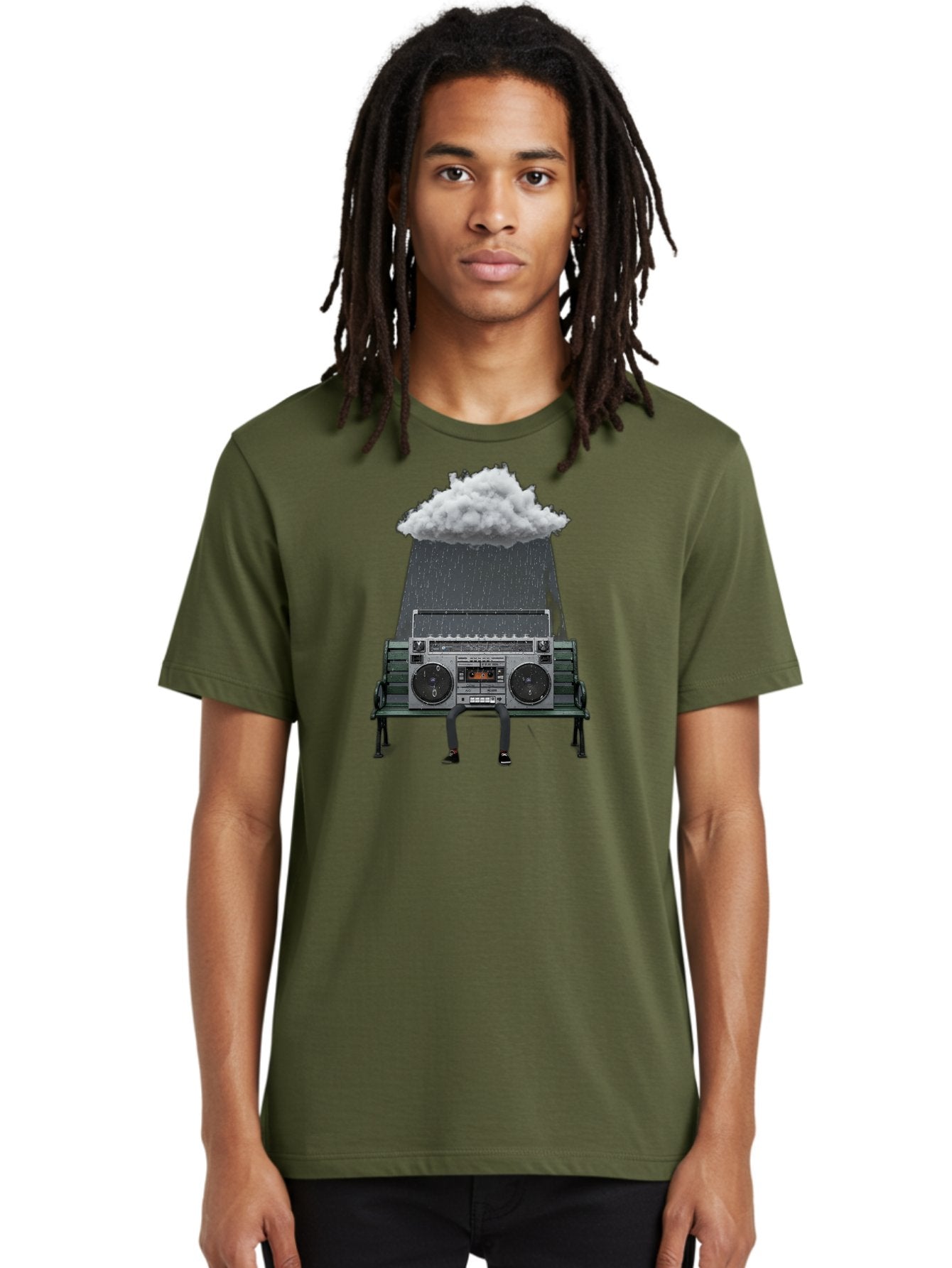Boombox-Raincloud Men'S Graphic Tee, 100% Cotton, Comfortable Casual Summer Wear, Machine Washable, Vintage Camera, Old Camera, Antique Camera, Black Camera, Classic Photography, Photography Equipment, Nostalgic Device, Film Camera, Camera Art Baf702 21