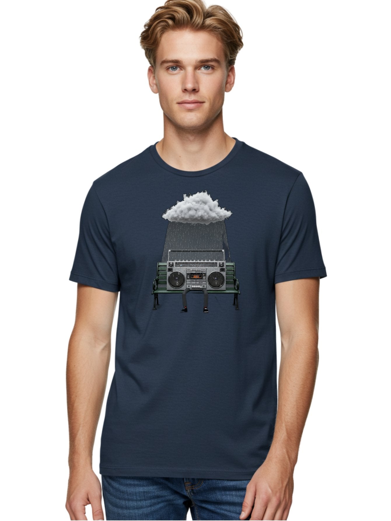 Boombox-Raincloud Men'S Graphic Tee, 100% Cotton, Comfortable Casual Summer Wear, Machine Washable, Vintage Camera, Old Camera, Antique Camera, Black Camera, Classic Photography, Photography Equipment, Nostalgic Device, Film Camera, Camera Art Baf702 16