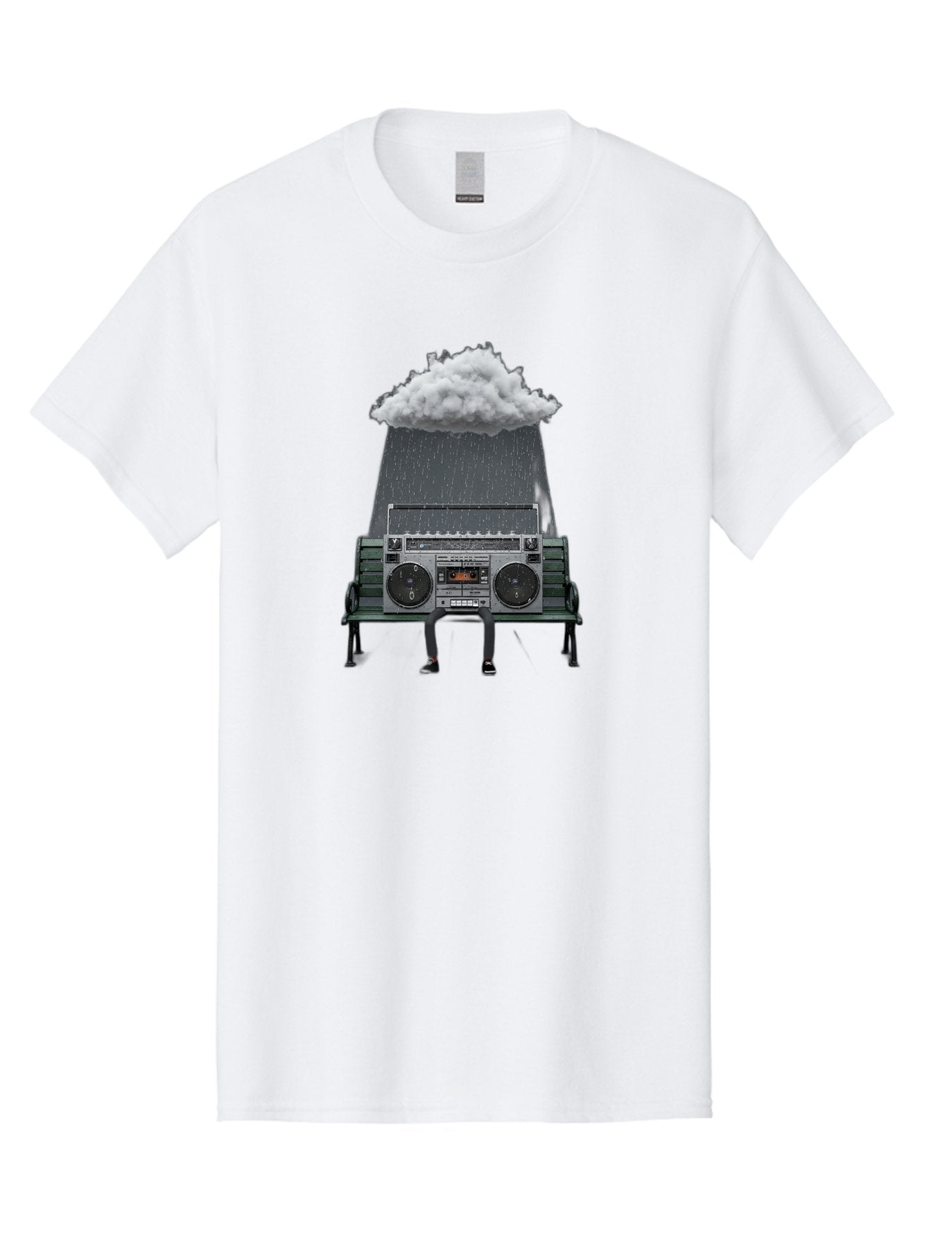 Boombox-Raincloud Men'S Graphic Tee, 100% Cotton, Comfortable Casual Summer Wear, Machine Washable, Vintage Camera, Old Camera, Antique Camera, Black Camera, Classic Photography, Photography Equipment, Nostalgic Device, Film Camera, Camera Art Baf702 4