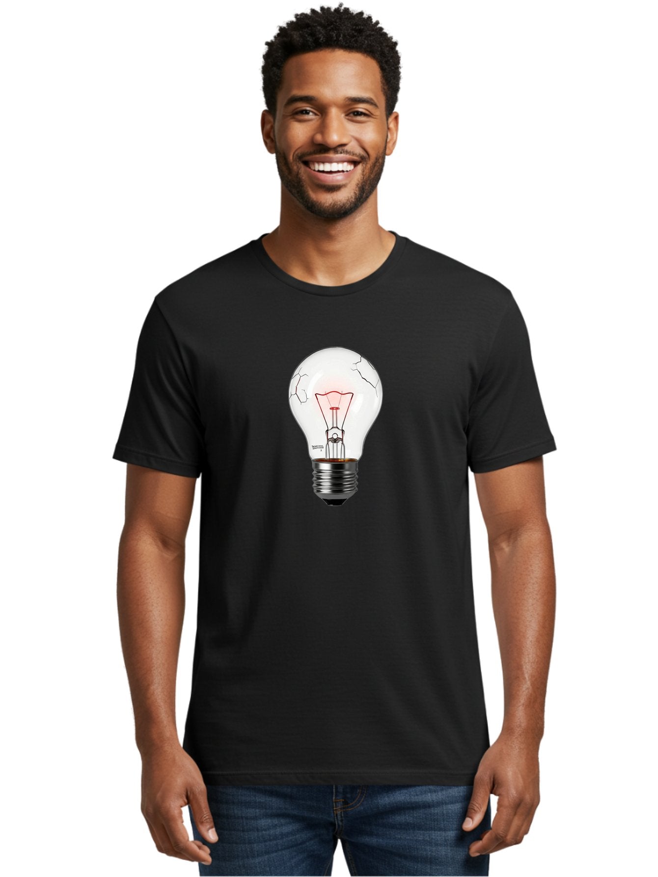 Broken-Light-Bulb-1 Men'S Graphic Tee, 100% Cotton, Comfortable Casual Summer Wear, Machine Washable, Vintage Camera, Old Camera, Antique Camera, Black Camera, Classic Photography, Photography Equipment, Nostalgic Device, Film Camera, Baf707 23