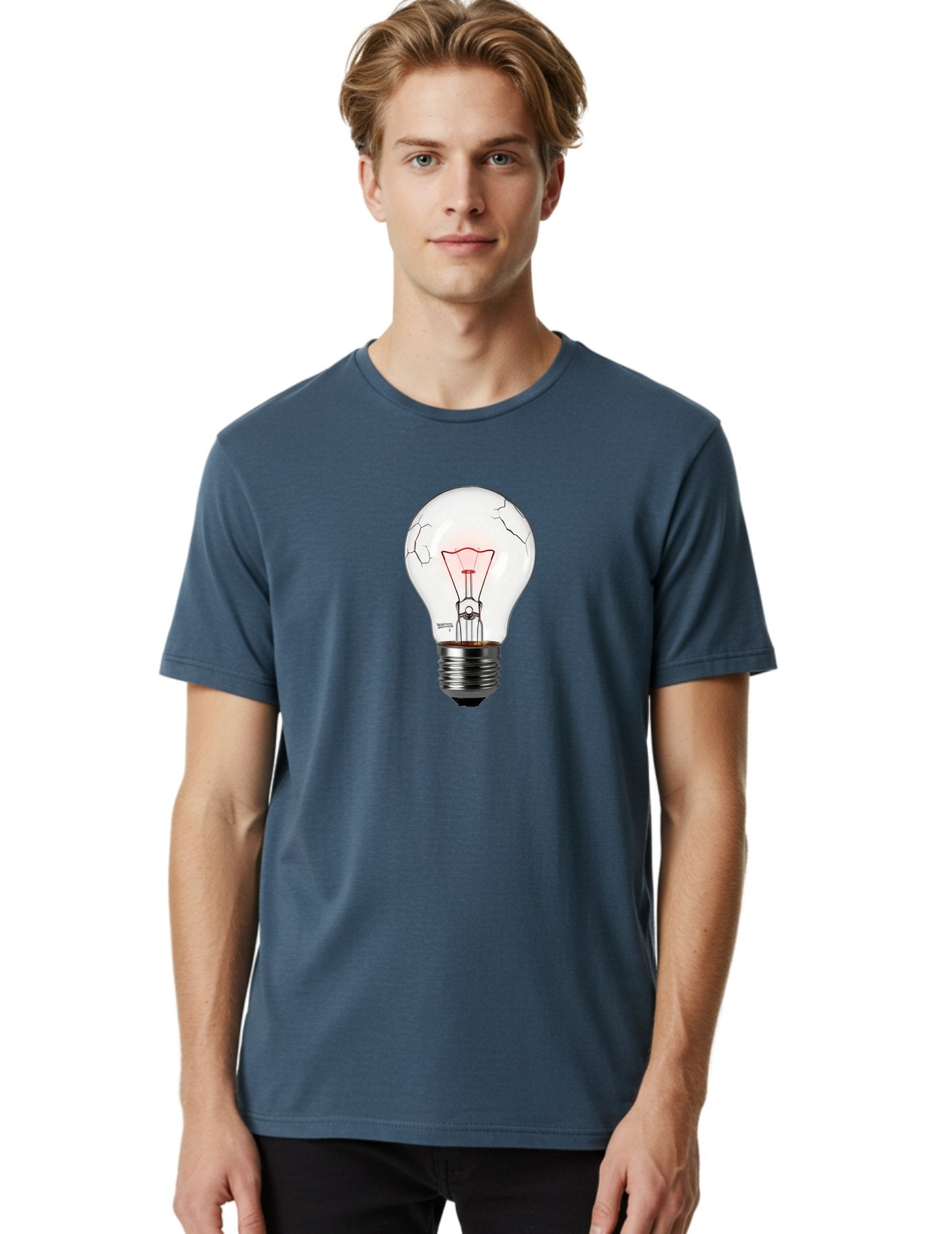 Broken-Light-Bulb-1 Men'S Graphic Tee, 100% Cotton, Comfortable Casual Summer Wear, Machine Washable, Vintage Camera, Old Camera, Antique Camera, Black Camera, Classic Photography, Photography Equipment, Nostalgic Device, Film Camera, Baf707 18