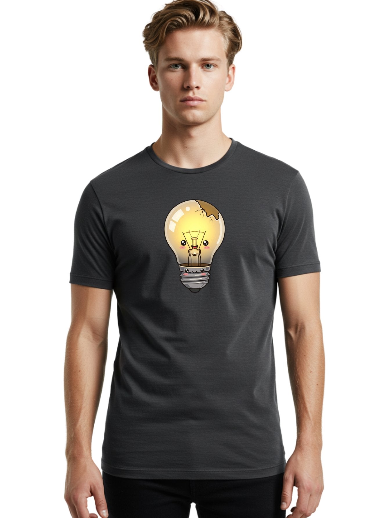 Broken-Light-Bulb Men'S Graphic Tee, 100% Cotton, Comfortable Casual Summer Wear, Machine Washable, Vintage Camera, Old Camera, Antique Camera, Black Camera, Classic Photography, Photography Equipment, Nostalgic Device, Film Camera, Camera Art Baf710 18