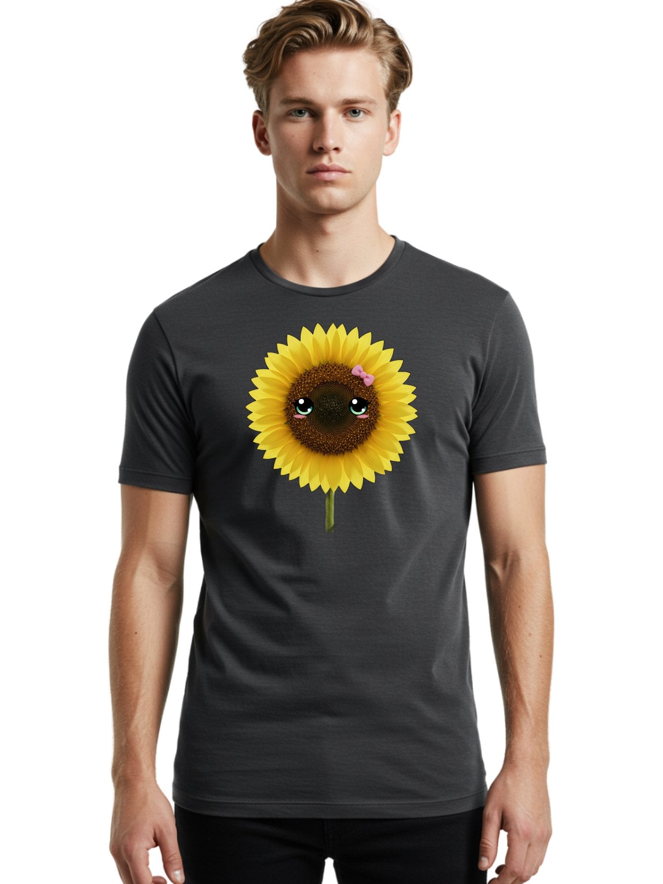 Cartoon-Sunflower Men'S Graphic Tee, 100% Cotton, Comfortable Casual Summer Wear, Machine Washable, Vintage Camera, Old Camera, Antique Camera, Black Camera, Classic Photography, Photography Equipment, Nostalgic Device, Film Camera, Camera Art Baf711 19