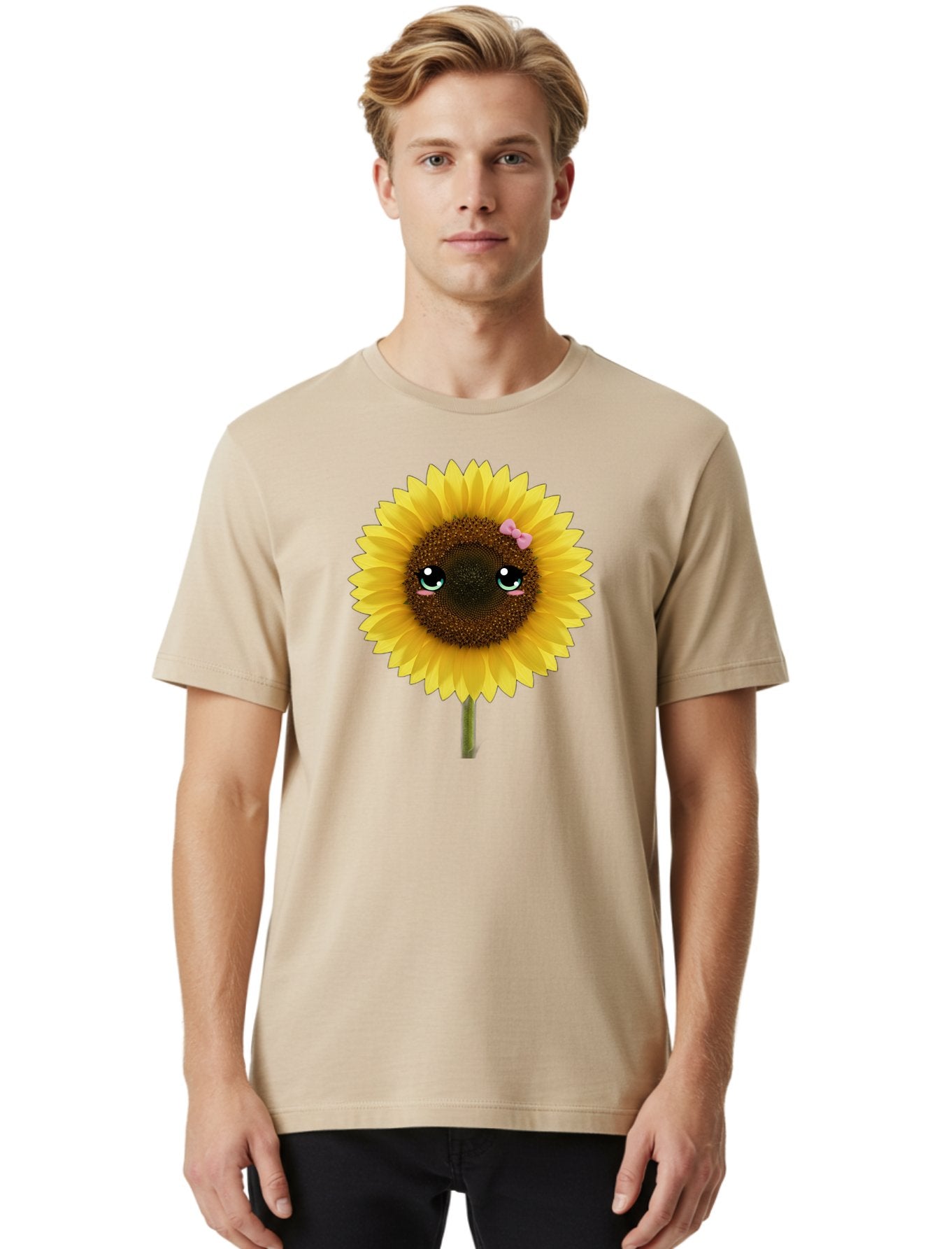 Cartoon-Sunflower Men'S Graphic Tee, 100% Cotton, Comfortable Casual Summer Wear, Machine Washable, Vintage Camera, Old Camera, Antique Camera, Black Camera, Classic Photography, Photography Equipment, Nostalgic Device, Film Camera, Camera Art Baf711 18