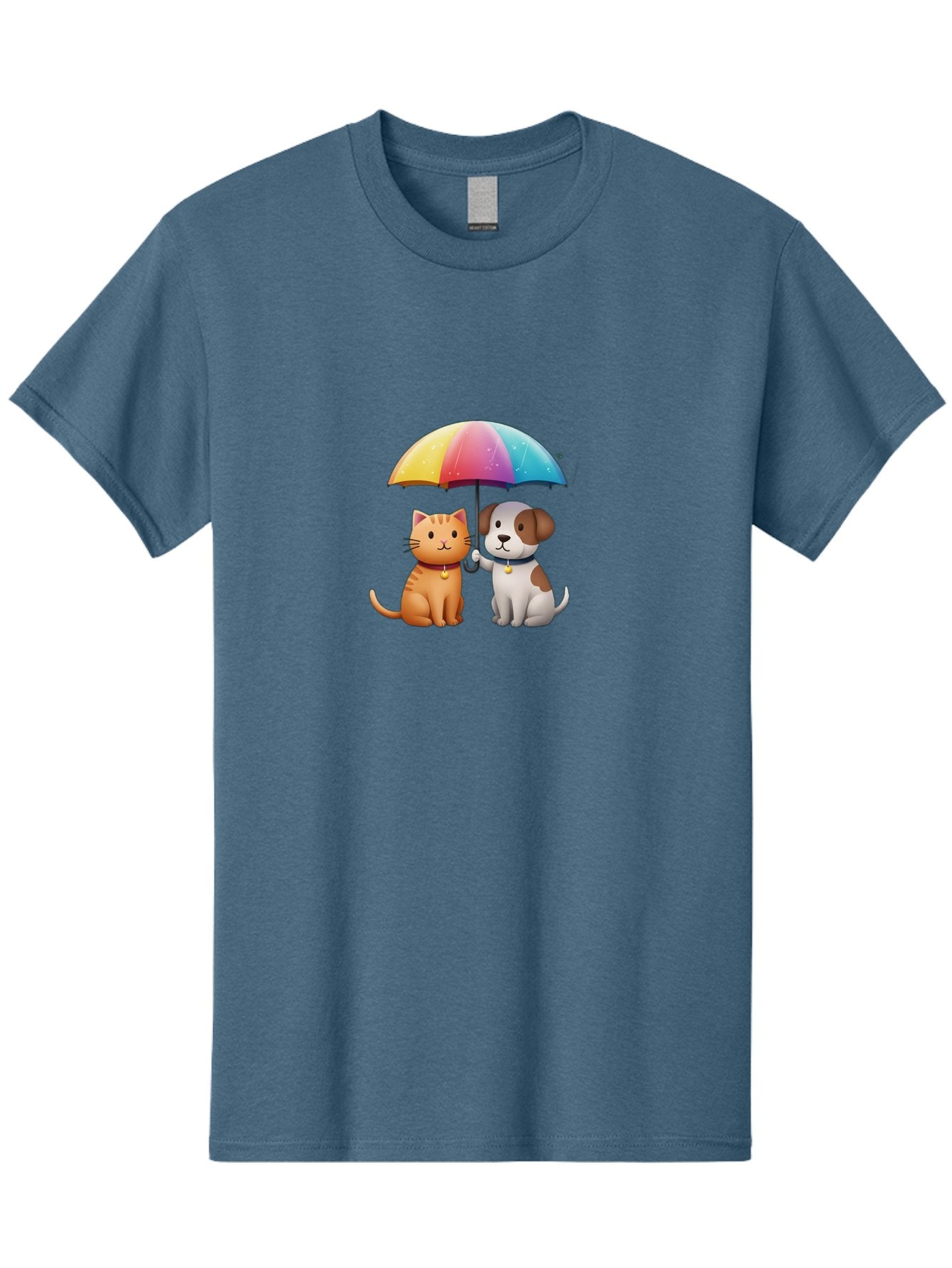 Cat-And-Dog-Under-Rainbow-Umbrella Men'S Graphic Tee, 100% Cotton, Comfortable Casual Summer Wear, Machine Washable, Vintage Camera, Old Camera, Antique Camera, Black Camera, Classic Photography, Photography Equipment, Nostalgic Device, Baf714 8