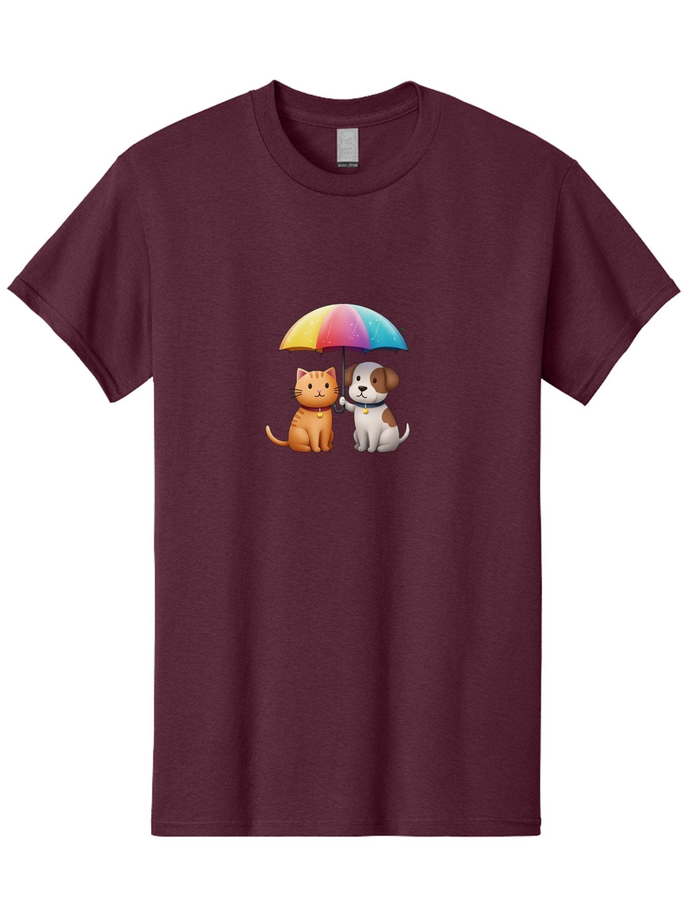 Cat-And-Dog-Under-Rainbow-Umbrella Men'S Graphic Tee, 100% Cotton, Comfortable Casual Summer Wear, Machine Washable, Vintage Camera, Old Camera, Antique Camera, Black Camera, Classic Photography, Photography Equipment, Nostalgic Device, Baf714 12