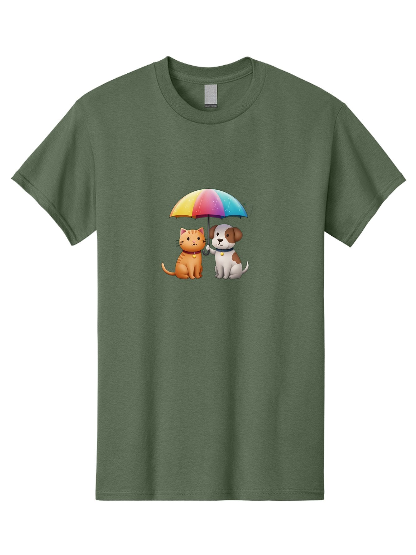 Cat-And-Dog-Under-Rainbow-Umbrella Men'S Graphic Tee, 100% Cotton, Comfortable Casual Summer Wear, Machine Washable, Vintage Camera, Old Camera, Antique Camera, Black Camera, Classic Photography, Photography Equipment, Nostalgic Device, Baf714 15