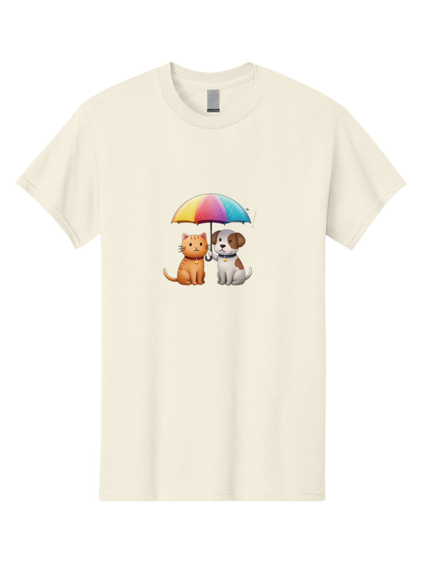 Cat-And-Dog-Under-Rainbow-Umbrella Men'S Graphic Tee, 100% Cotton, Comfortable Casual Summer Wear, Machine Washable, Vintage Camera, Old Camera, Antique Camera, Black Camera, Classic Photography, Photography Equipment, Nostalgic Device, Baf714