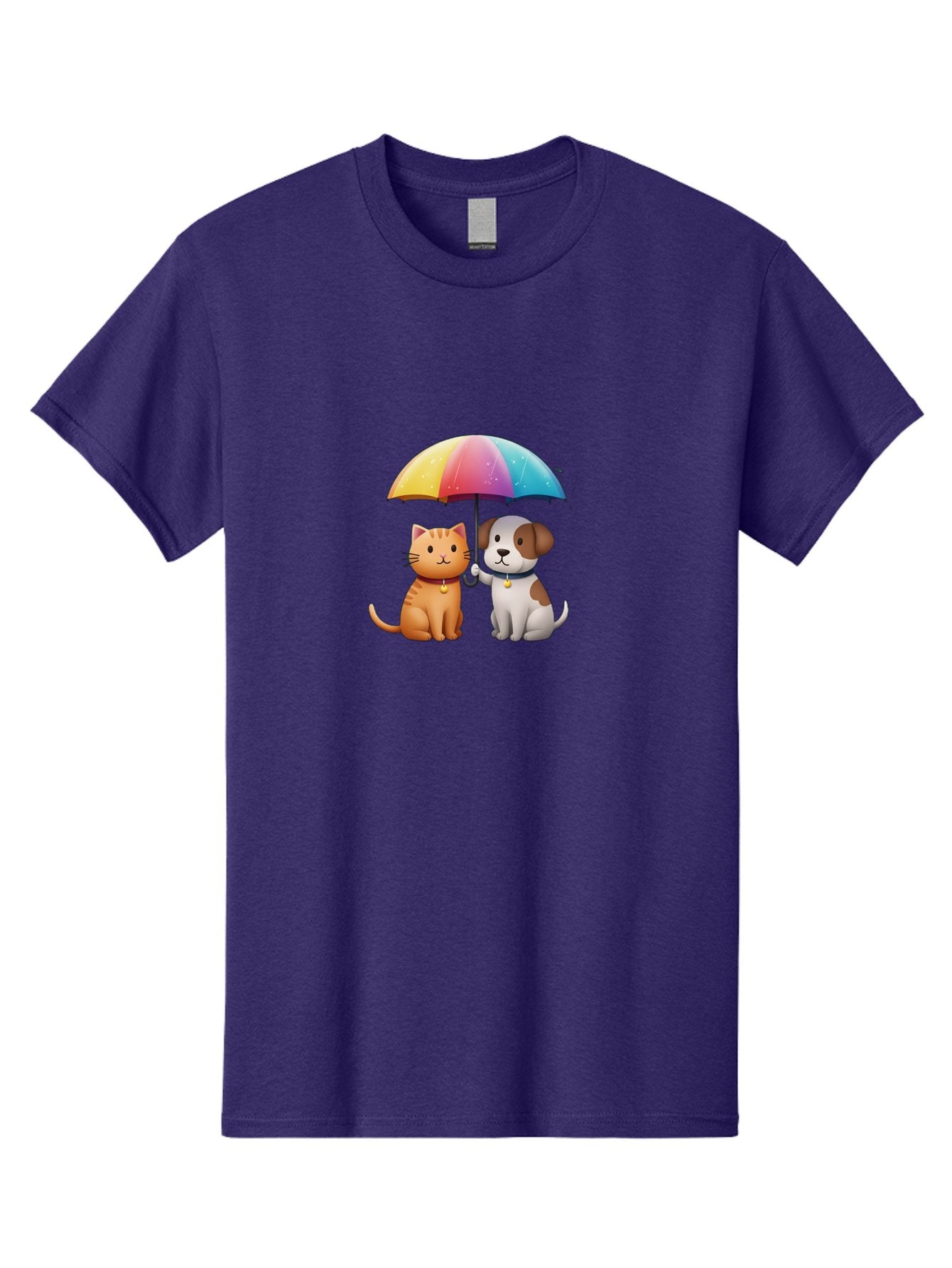Cat-And-Dog-Under-Rainbow-Umbrella Men'S Graphic Tee, 100% Cotton, Comfortable Casual Summer Wear, Machine Washable, Vintage Camera, Old Camera, Antique Camera, Black Camera, Classic Photography, Photography Equipment, Nostalgic Device, Baf714 4